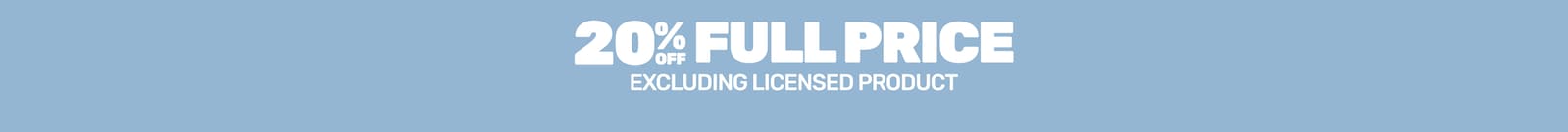 20% off Full Price