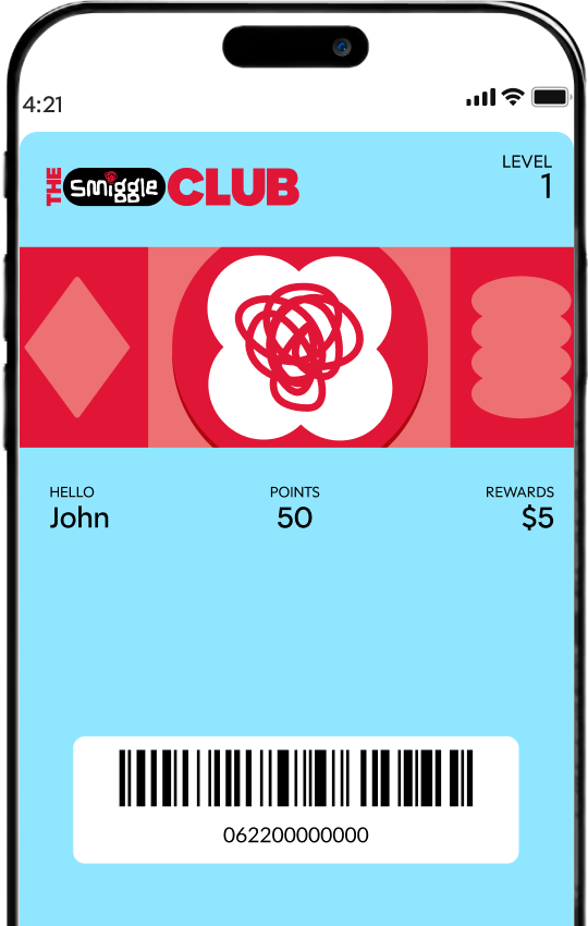 Smiggle Club digital membership card
