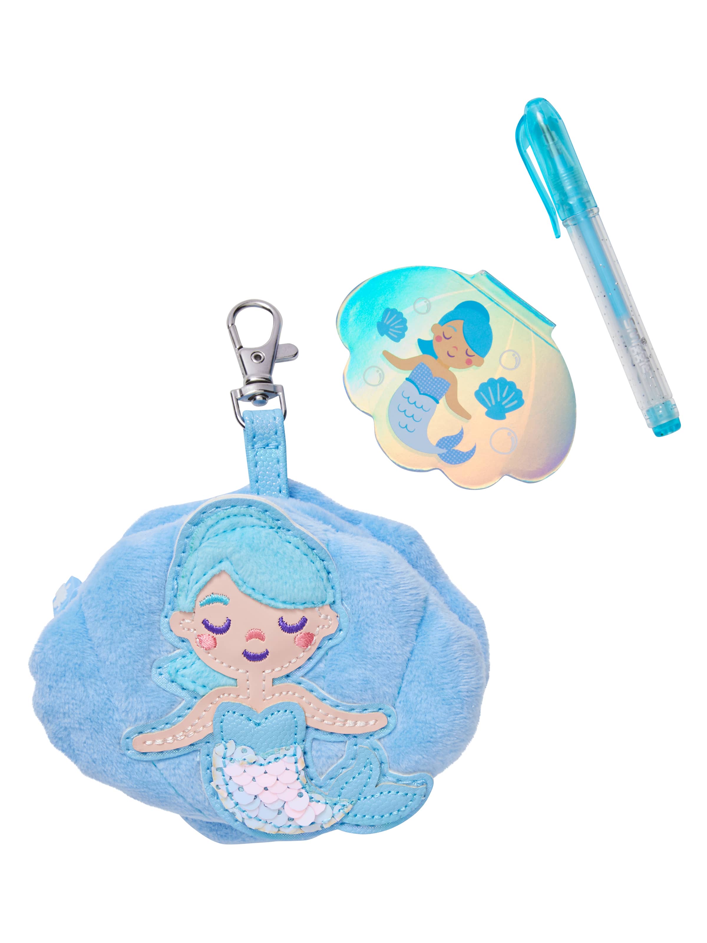 Fluffy Mermaid Mini Pen Pal Notepad Keyring