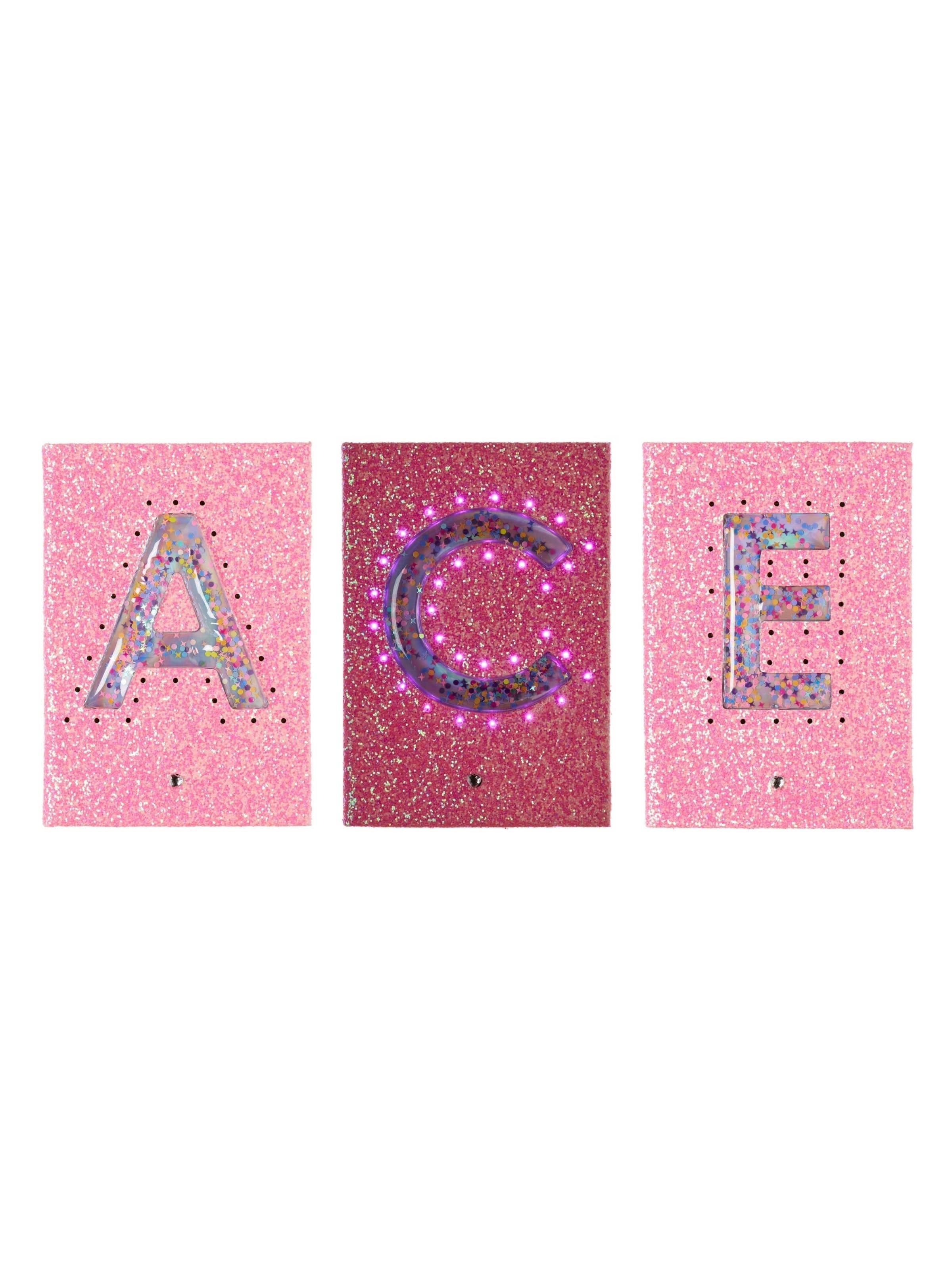Light Up Glitter Alphabet A5 Notebook $10 (Was $29.95)