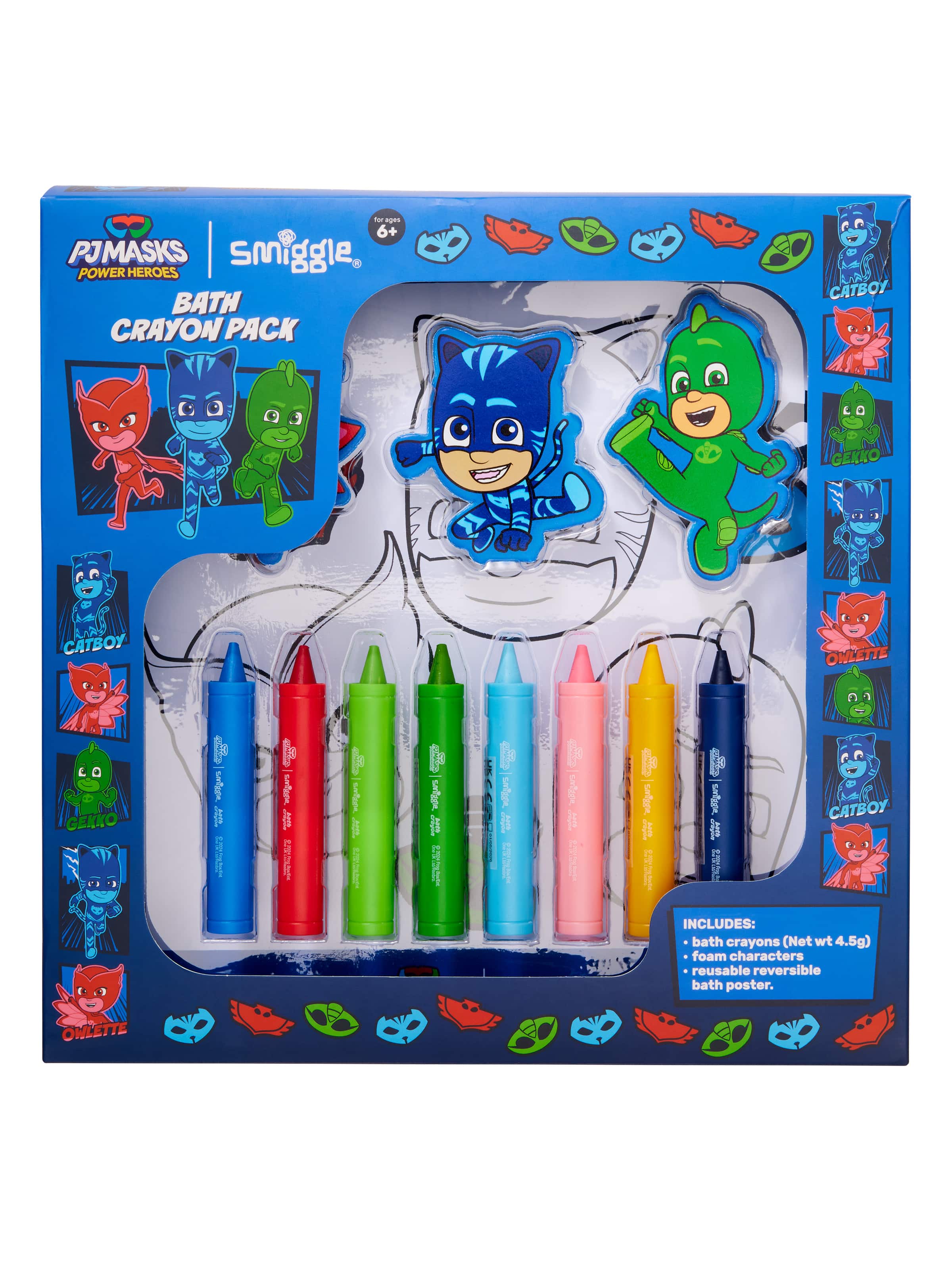 Pj Masks Power Heroes Bath Crayon Pack