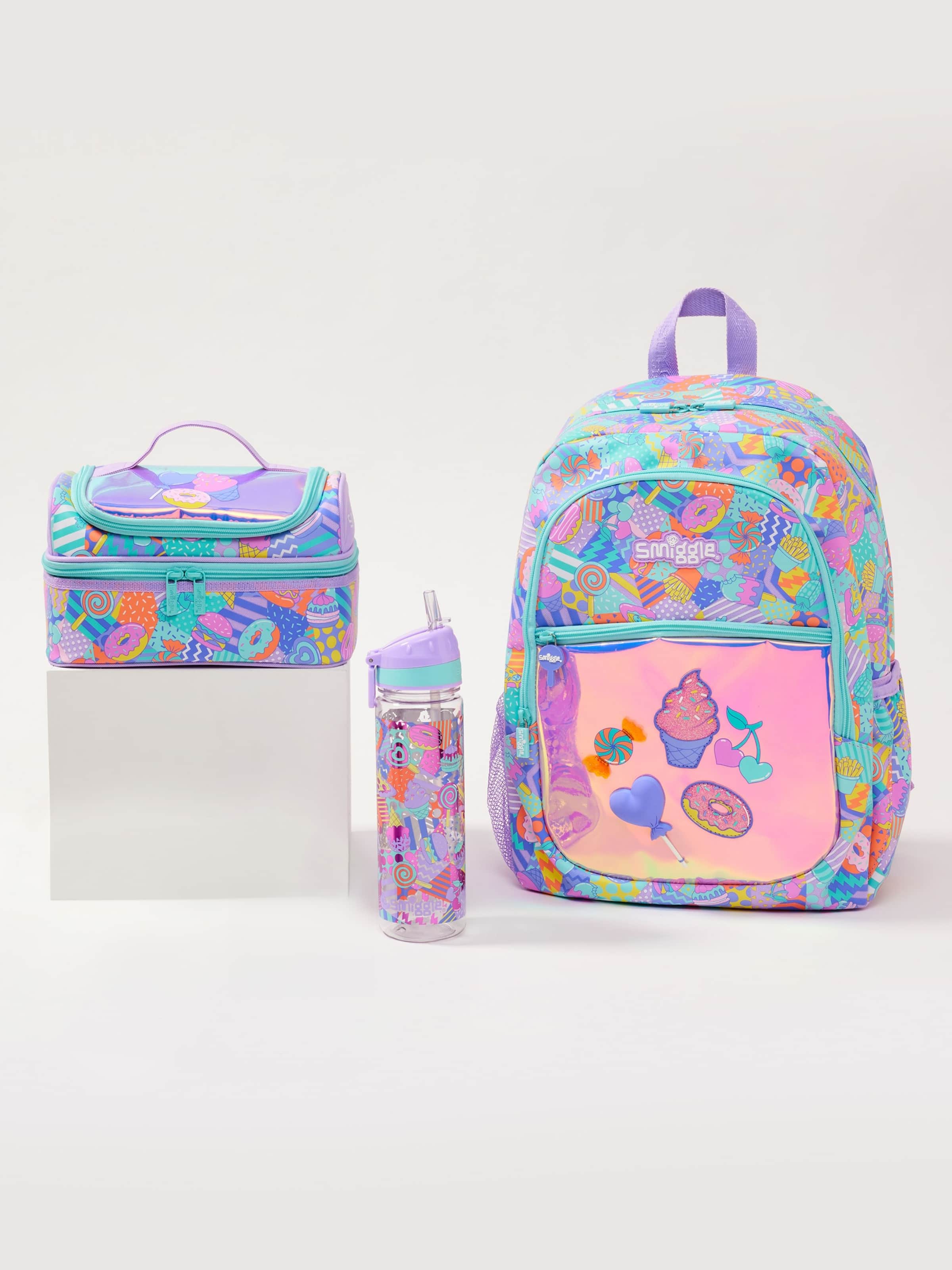 Away 3 Piece Double Decker Lunchbox School Bundle