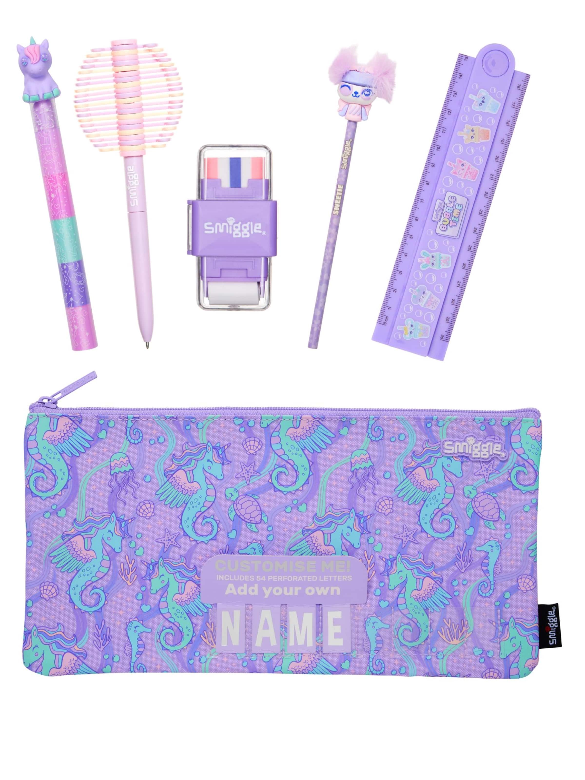 Pencil Case & Stationery 6 Piece Bundle