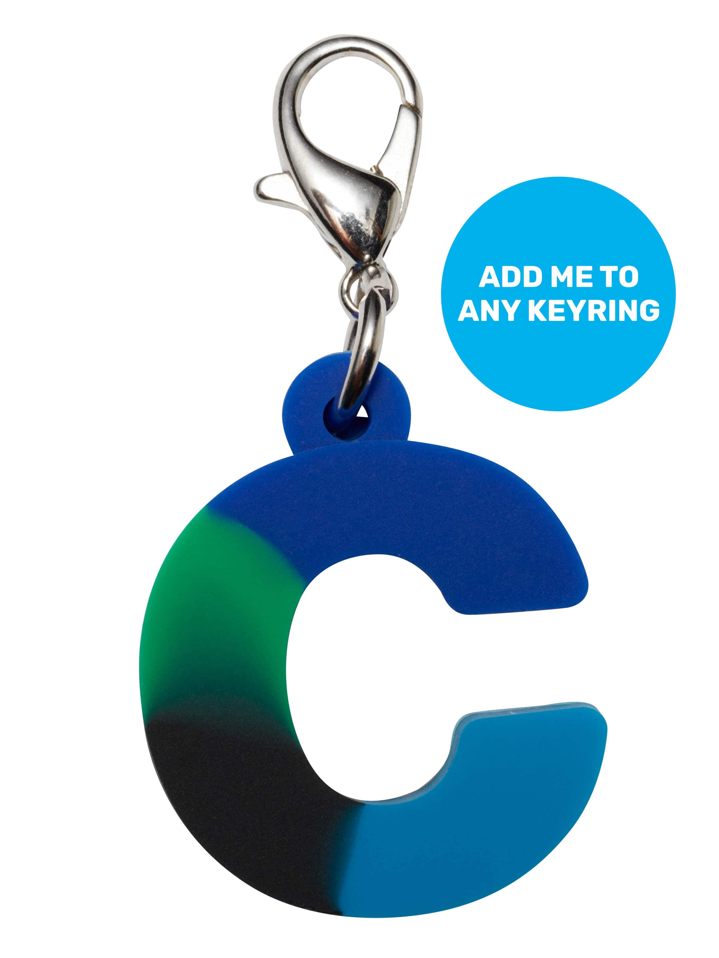 Blue Add-On Mini Alpha Keyring