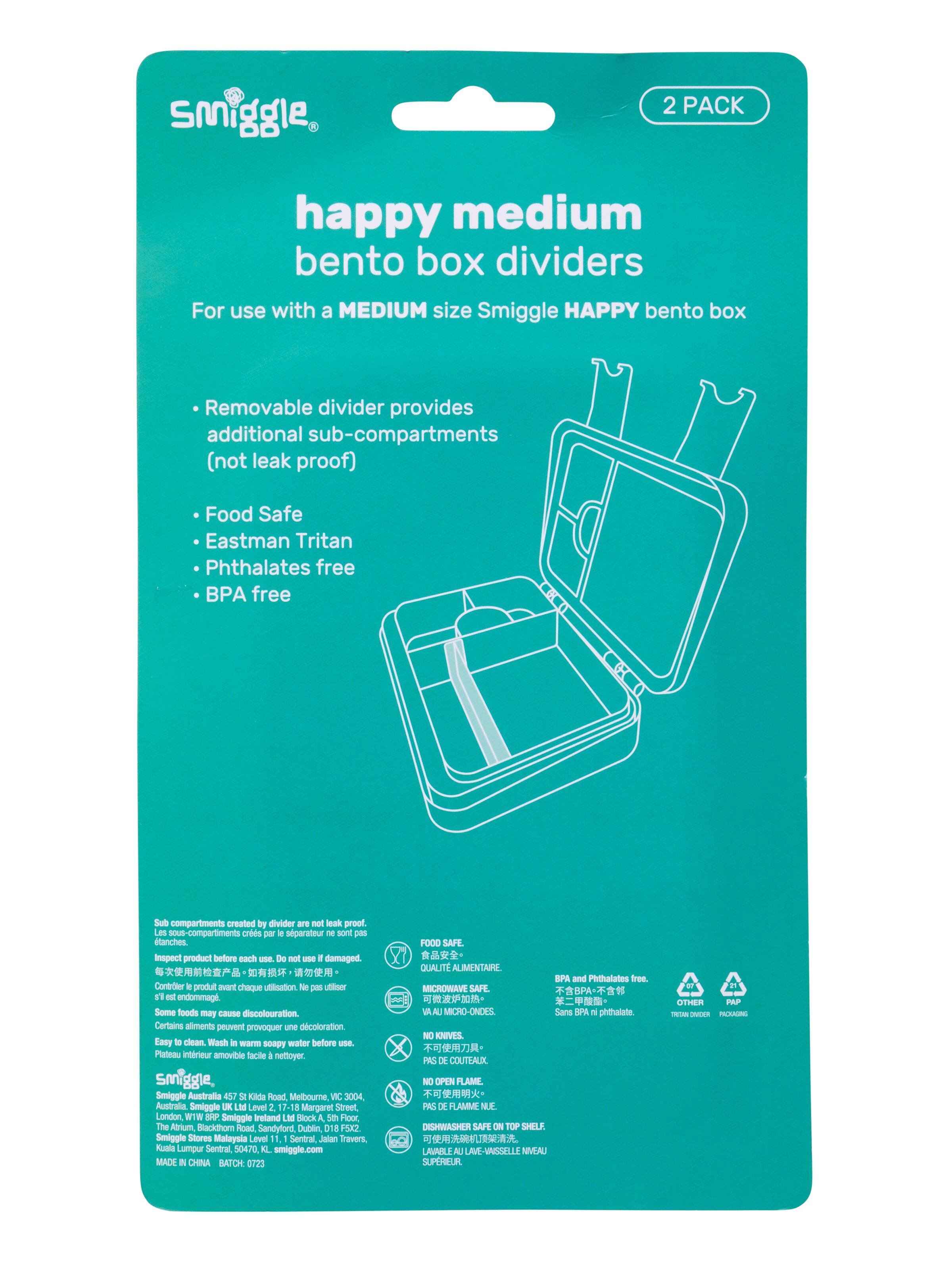 Replacement Happy Bento Lunchbox Dividers X2