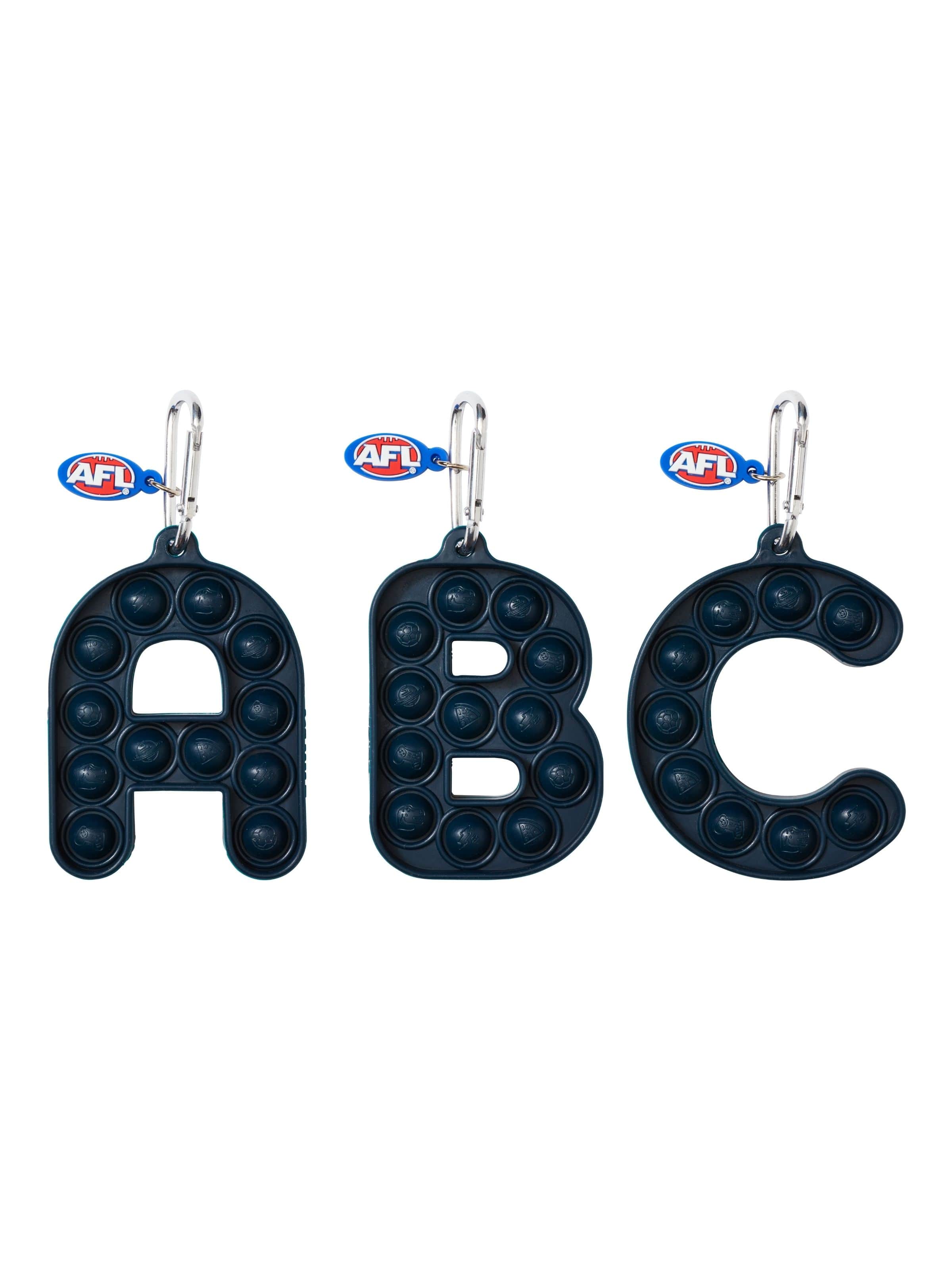 Afl Carlton Blues Popem Popit Poppies Scented Alphabet Keyring