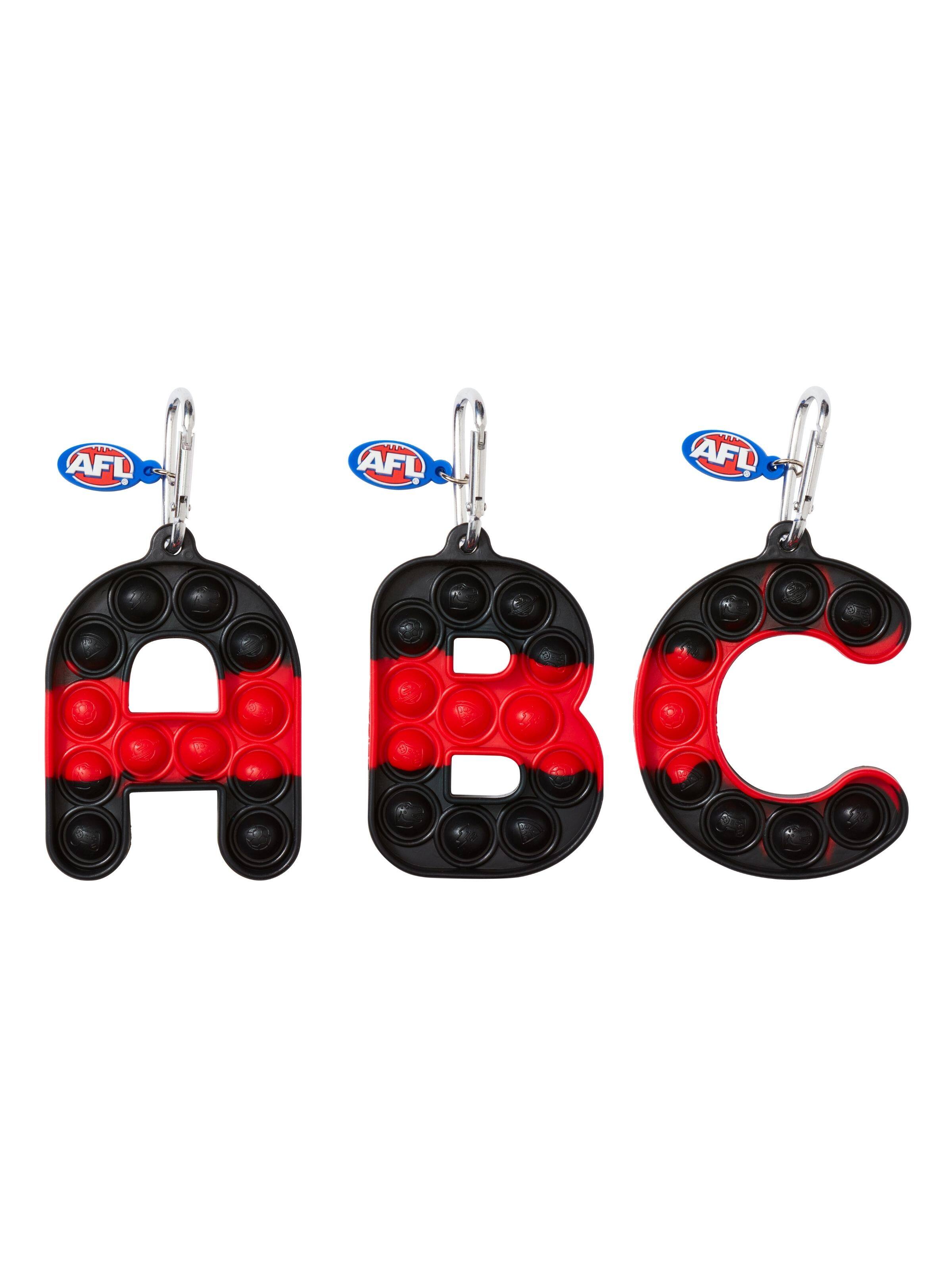 Afl Essendon Bombers Pop 'Em Popit Poppies Alphabet Keyring