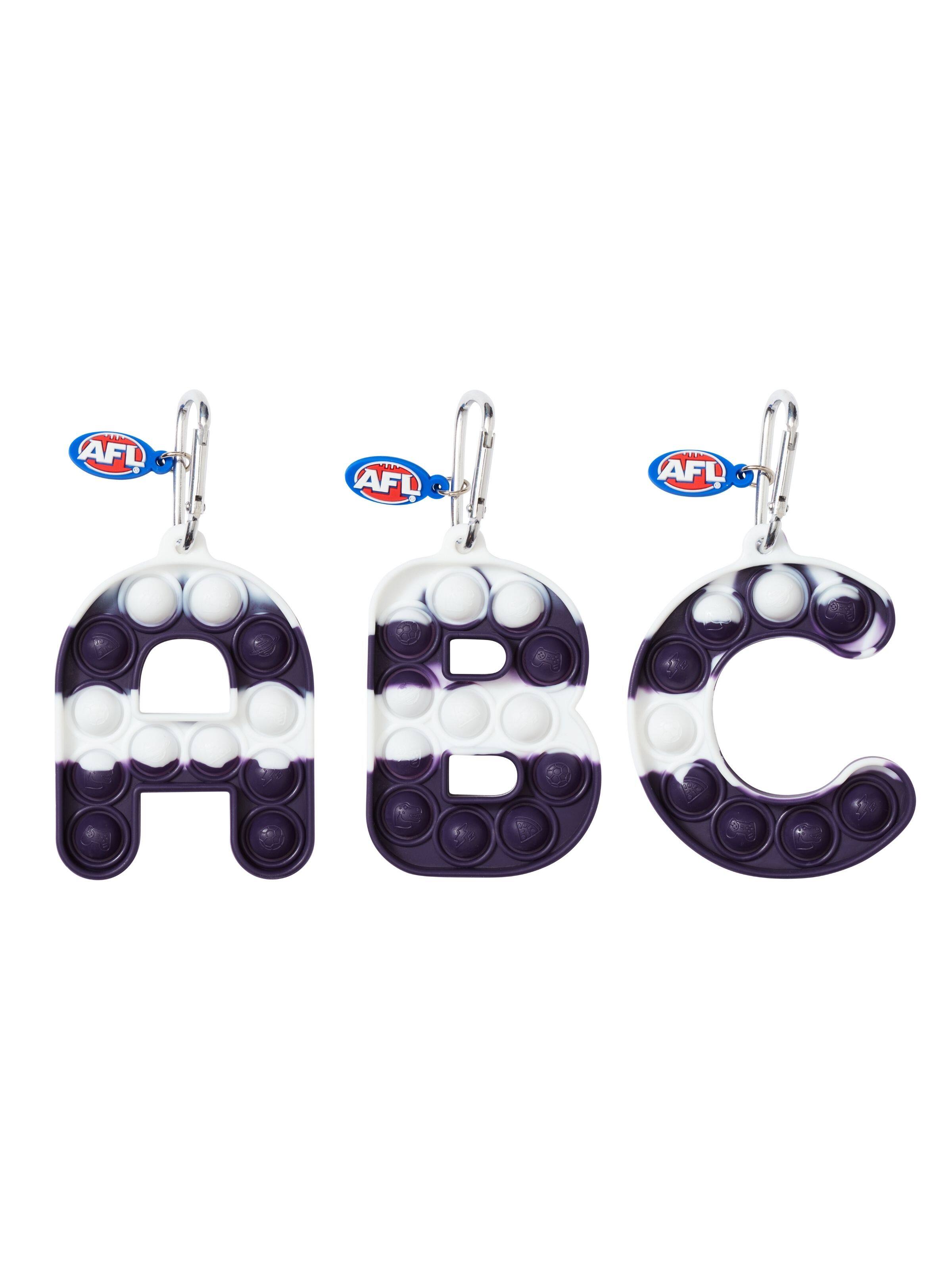 Afl Fremantle Dockers Pop 'Em Popit Poppies Alphabet Keyring