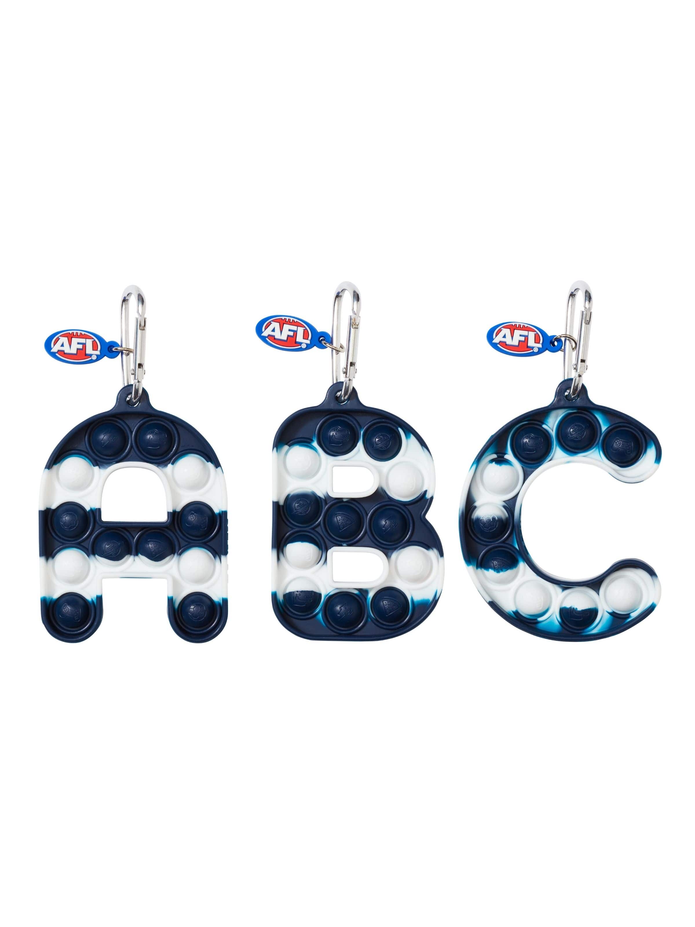 Afl Geelong Cats Popem Popit Poppies Scented Alphabet Keyring