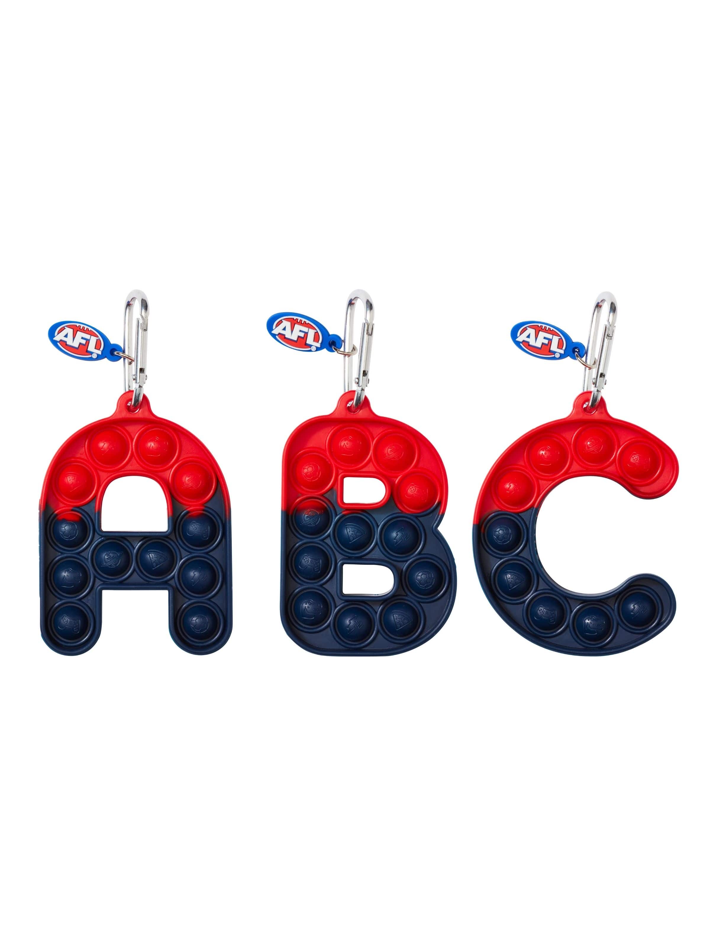 Afl Melbourne Demons Popem Popit Poppies Scented Alphabet Keyring