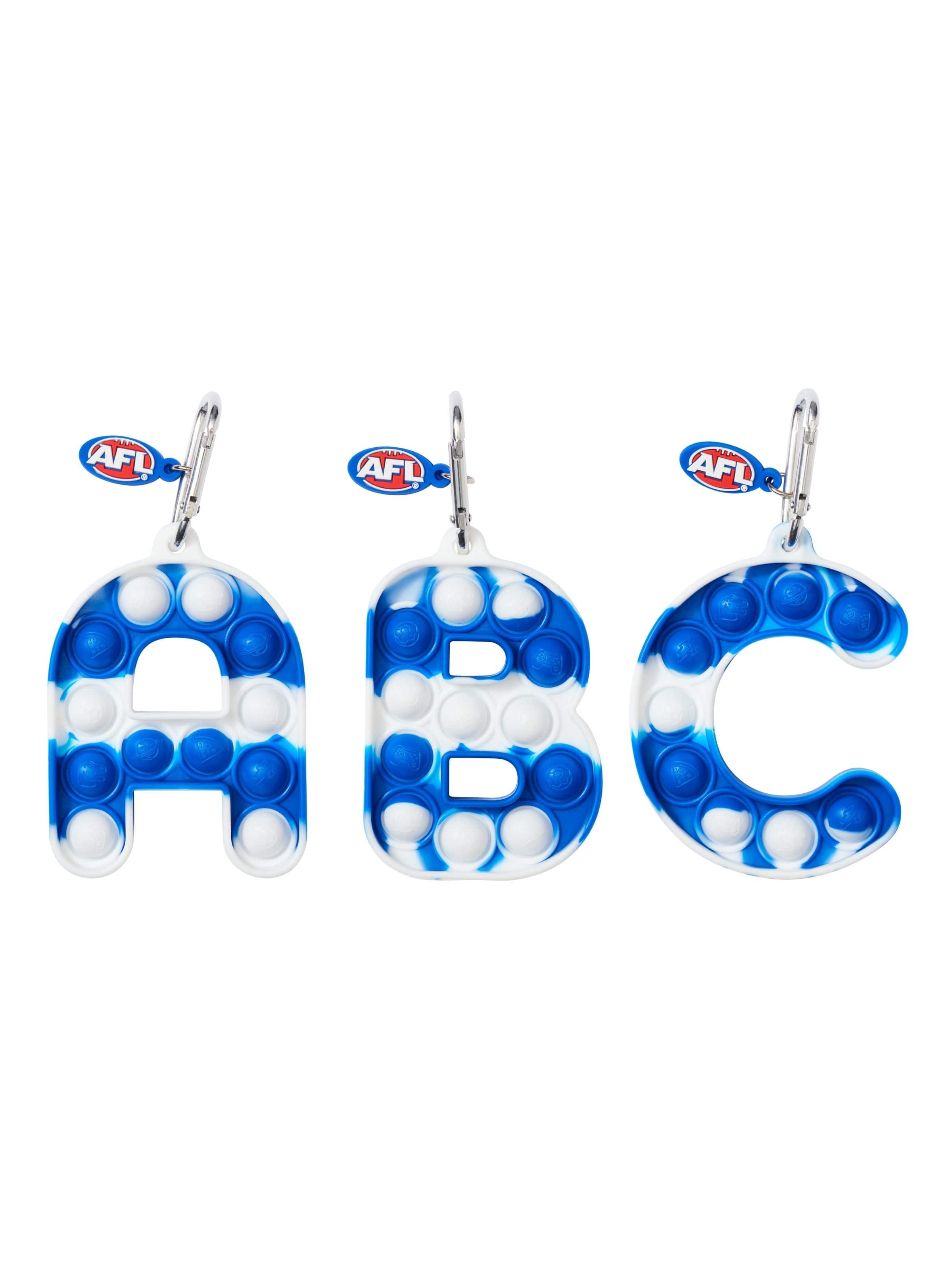 Afl North Melbourne Popem Popit Poppies Scented Alphabet Keyring