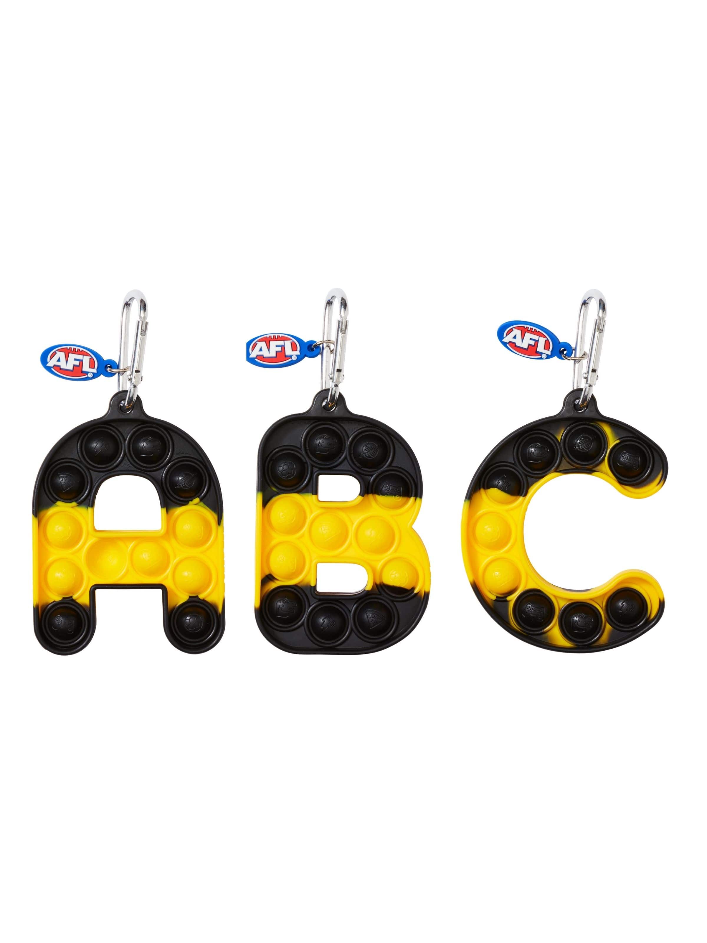 Afl Richmond Tigers Popem Popit Poppies Scented Alphabet Keyring