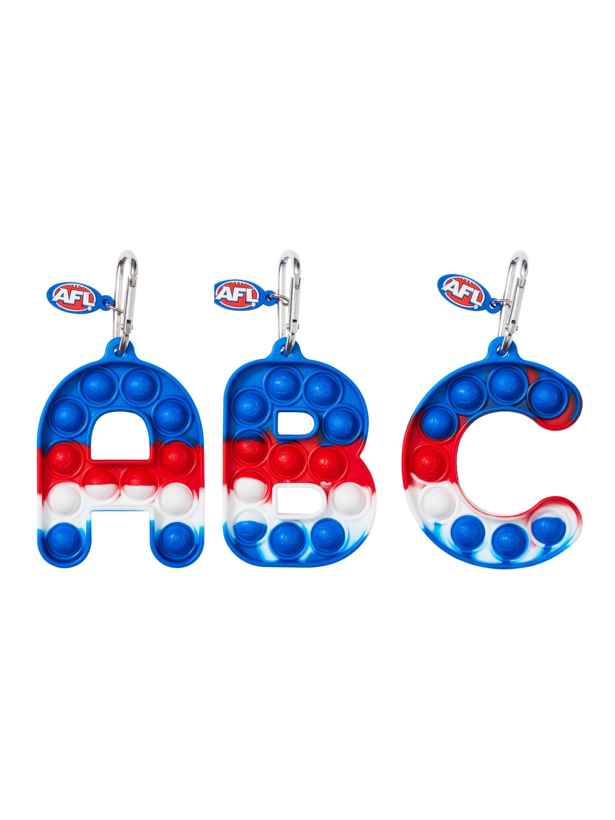 Afl Western Bulldogs Pop 'Em Popit Poppies Alphabet Keyring