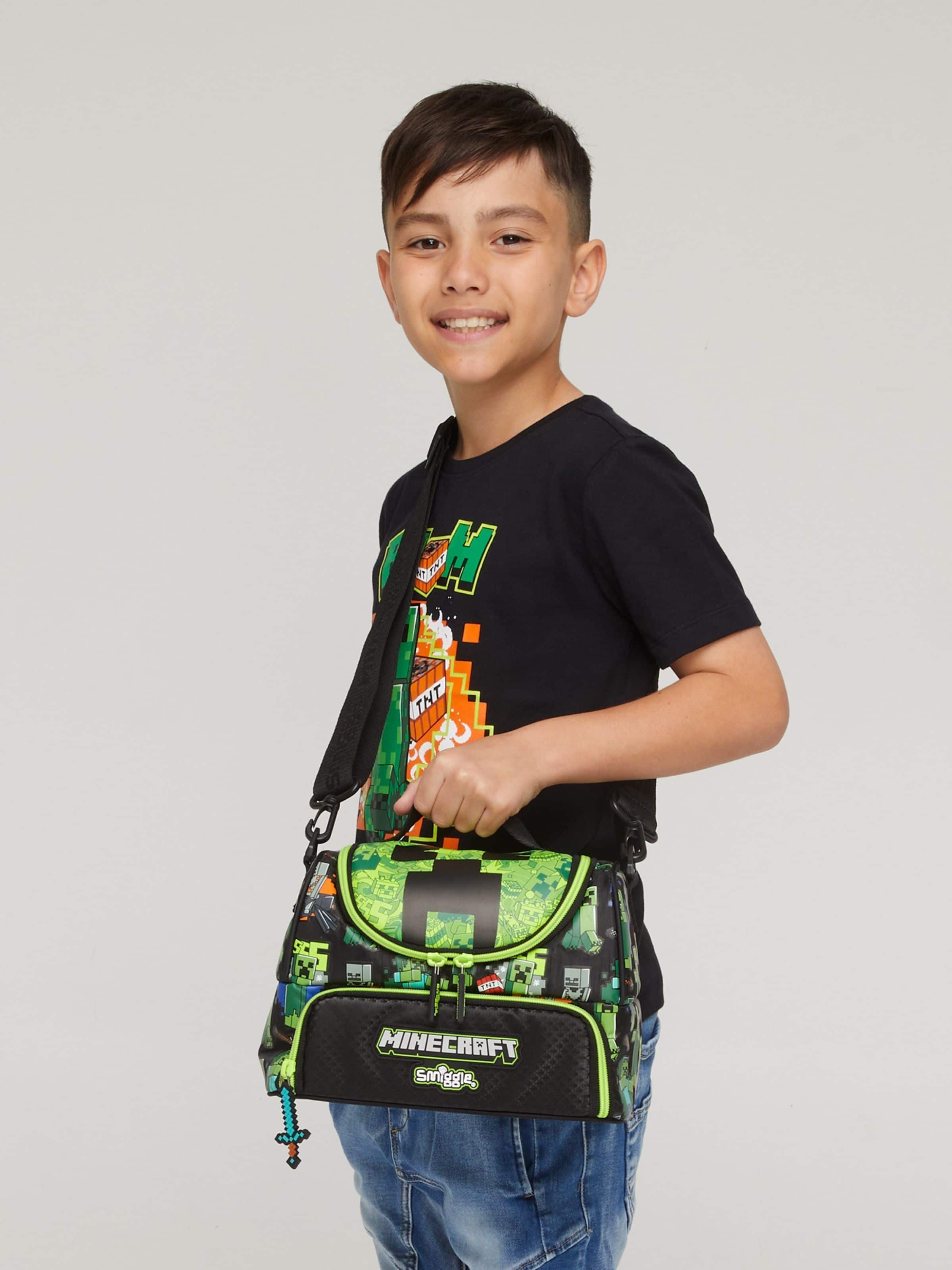 Image for Minecraft Double Pocket Lunchbox With Strap from Smiggle