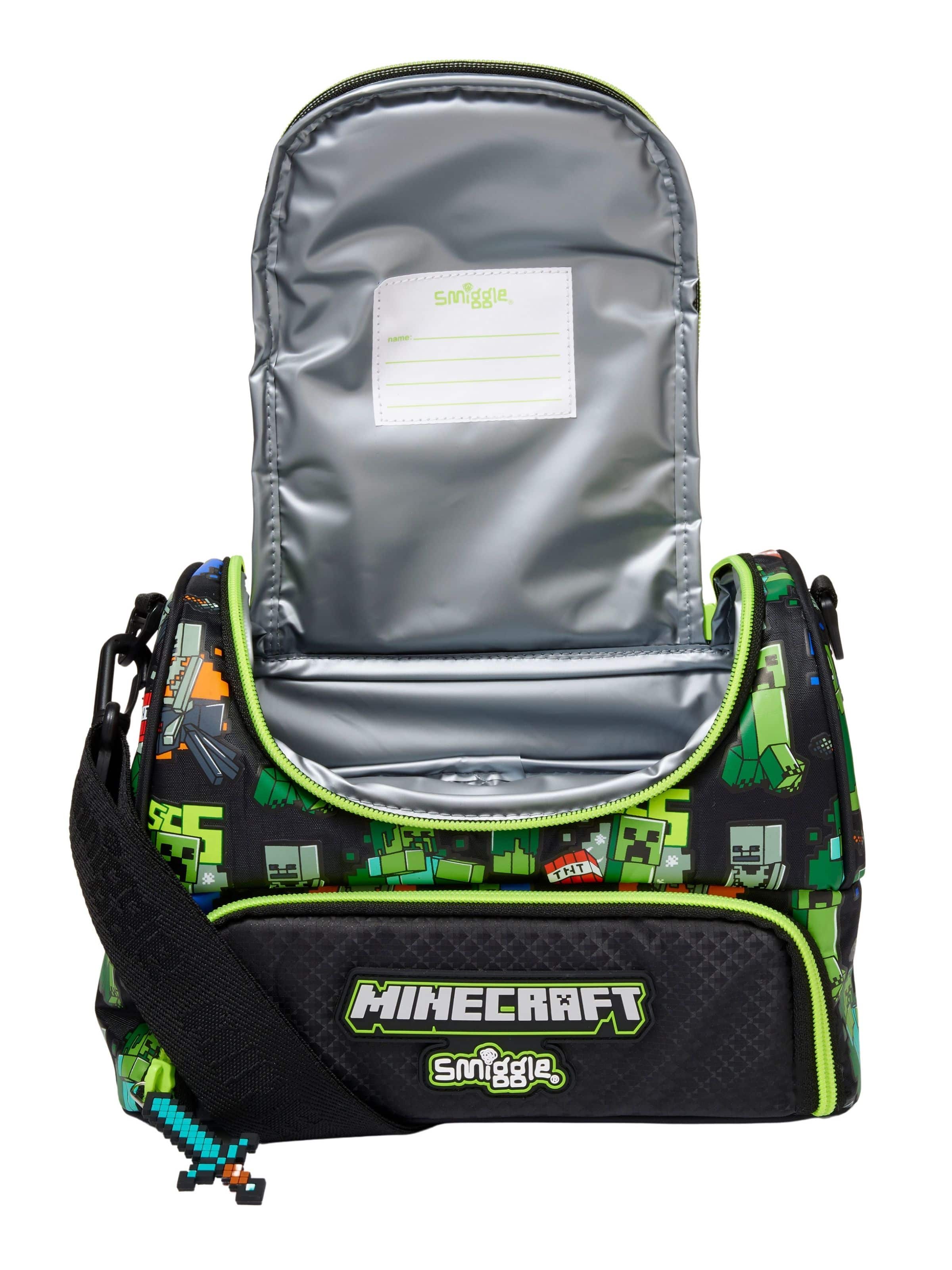Image for Minecraft Double Pocket Lunchbox With Strap from Smiggle