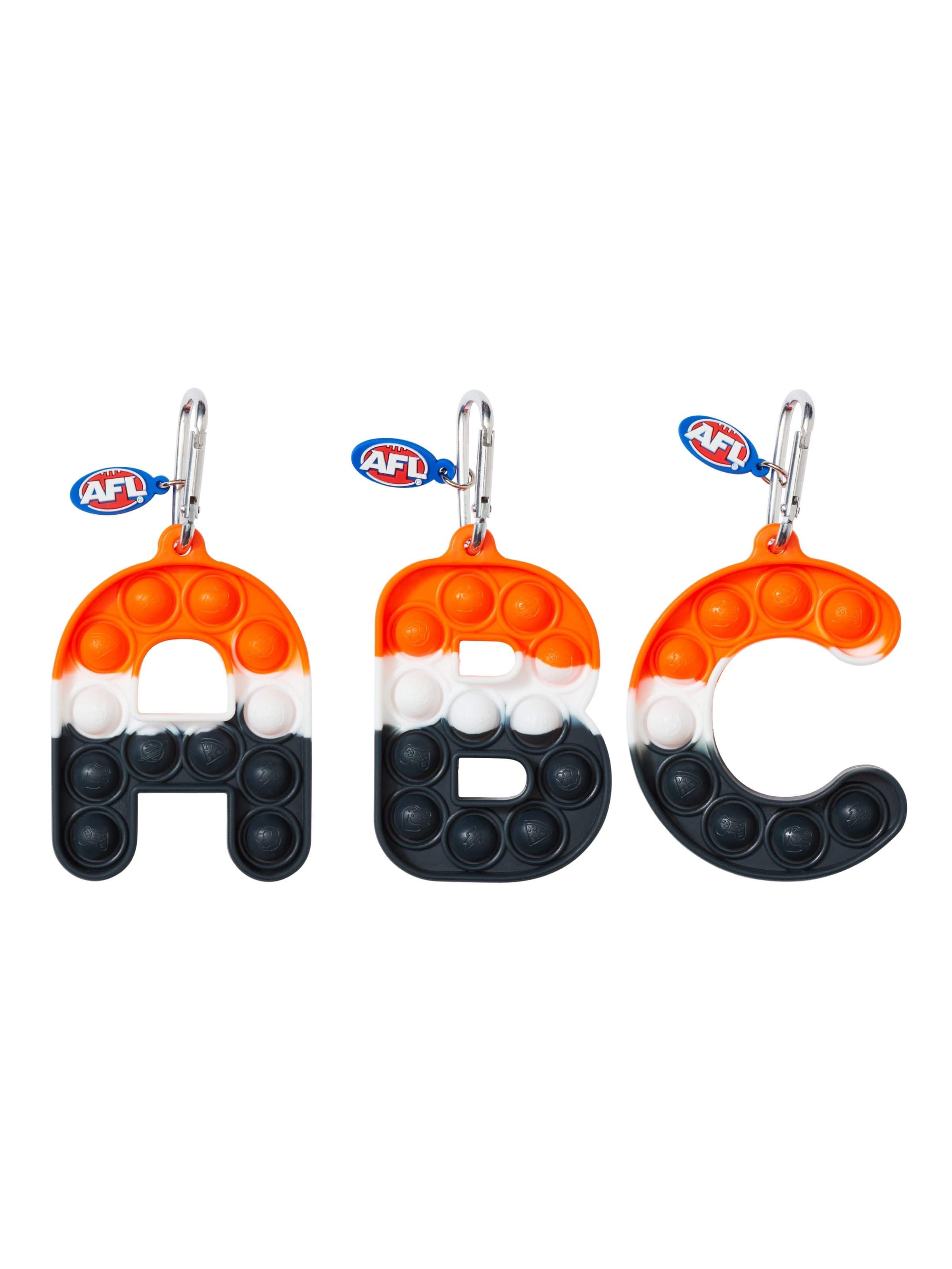 Afl Gws Giants Popem Popit Poppies Scented Alphabet Keyring