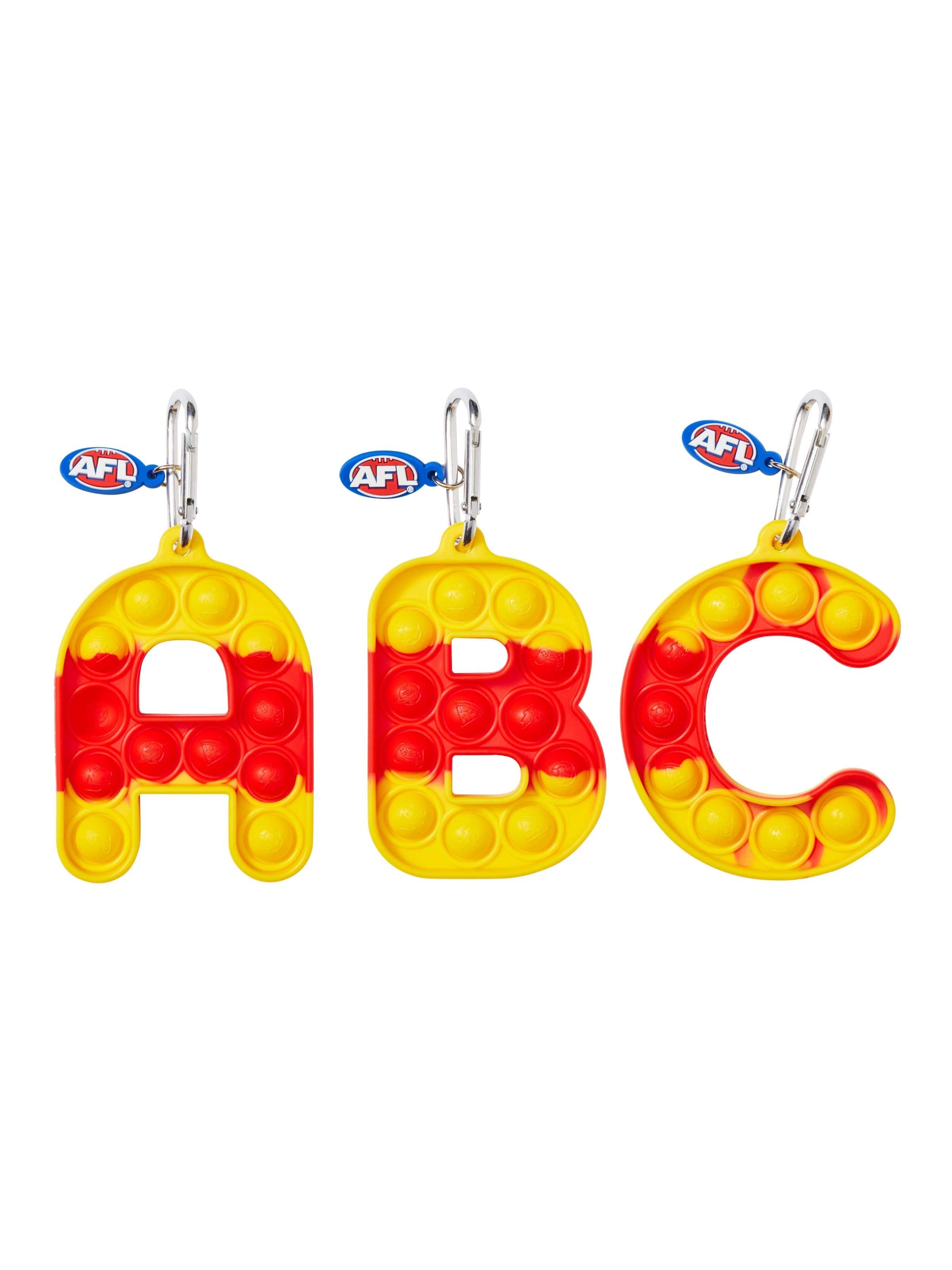 Afl Gold Coast Suns Popem Popit Poppies Scented Alphabet Keyring