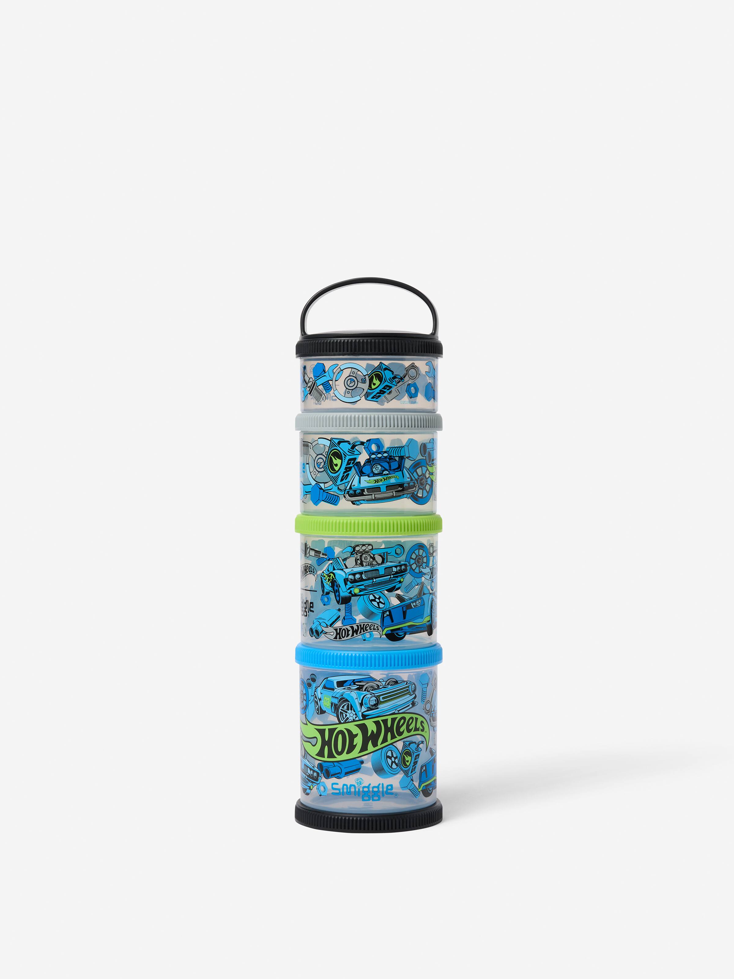 Hot Wheels Large Snack And Stack Containers X4