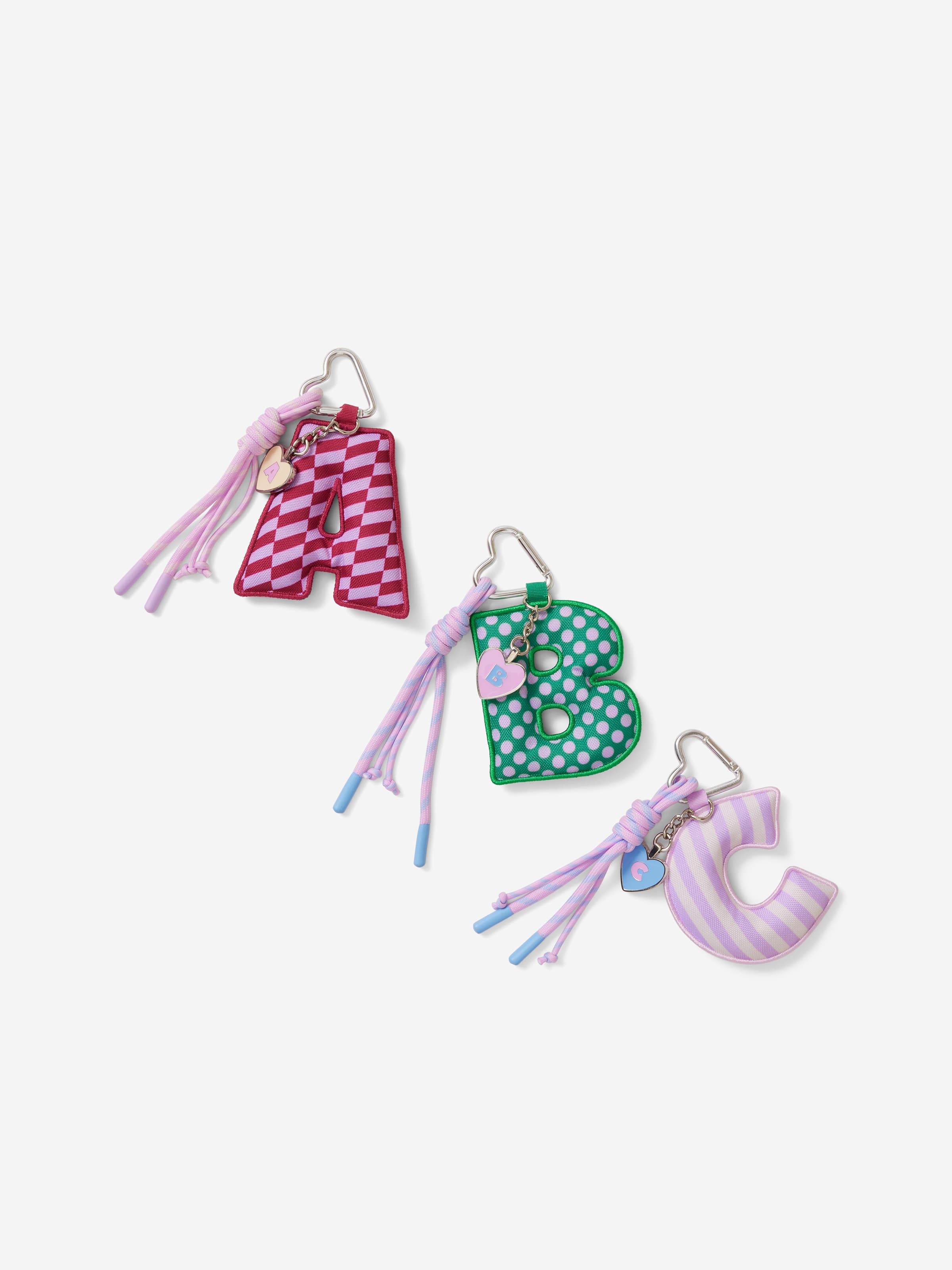 Heart Puff Alphabet Bag Charm