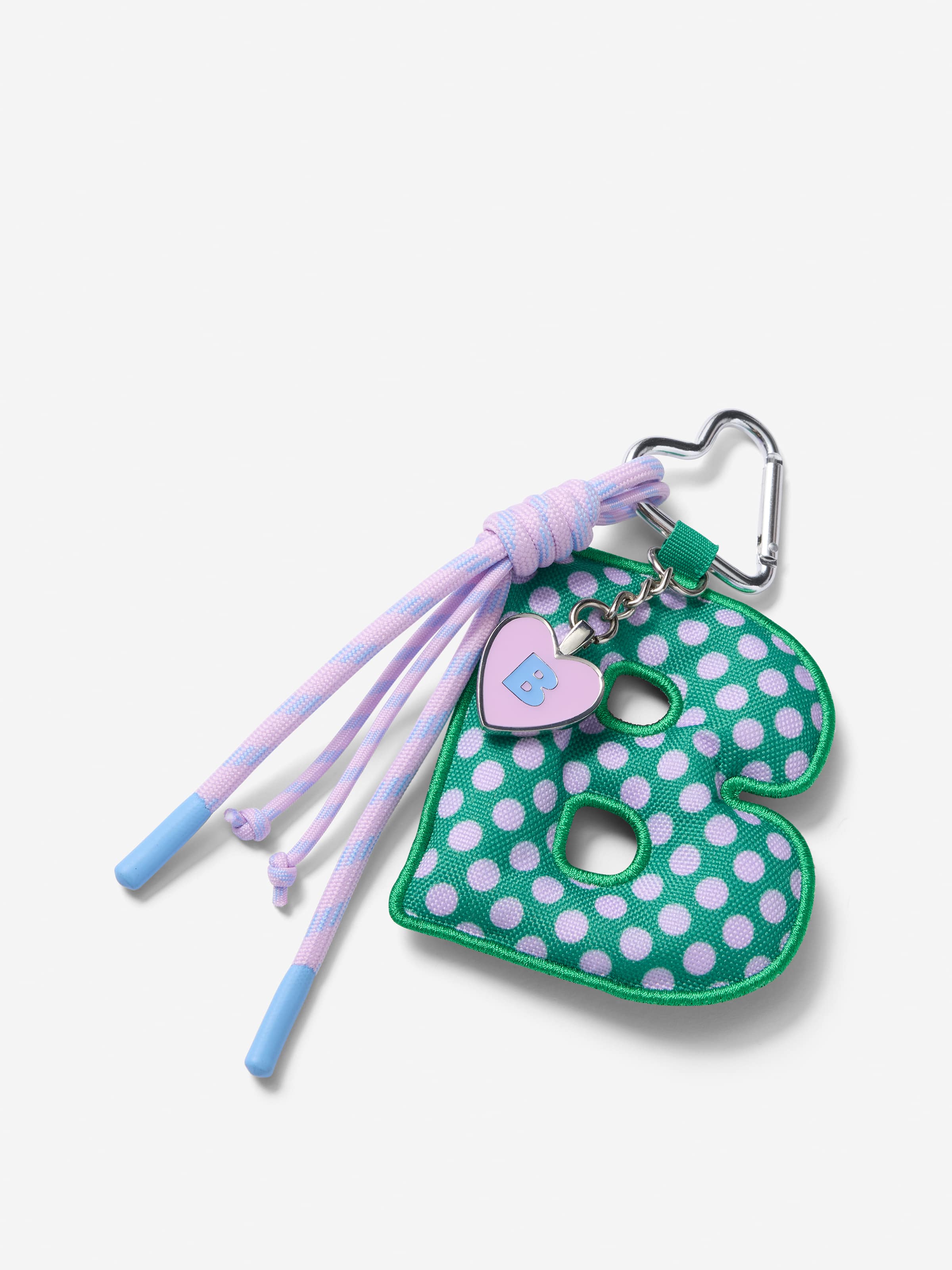 Heart Puff Alphabet Bag Charm