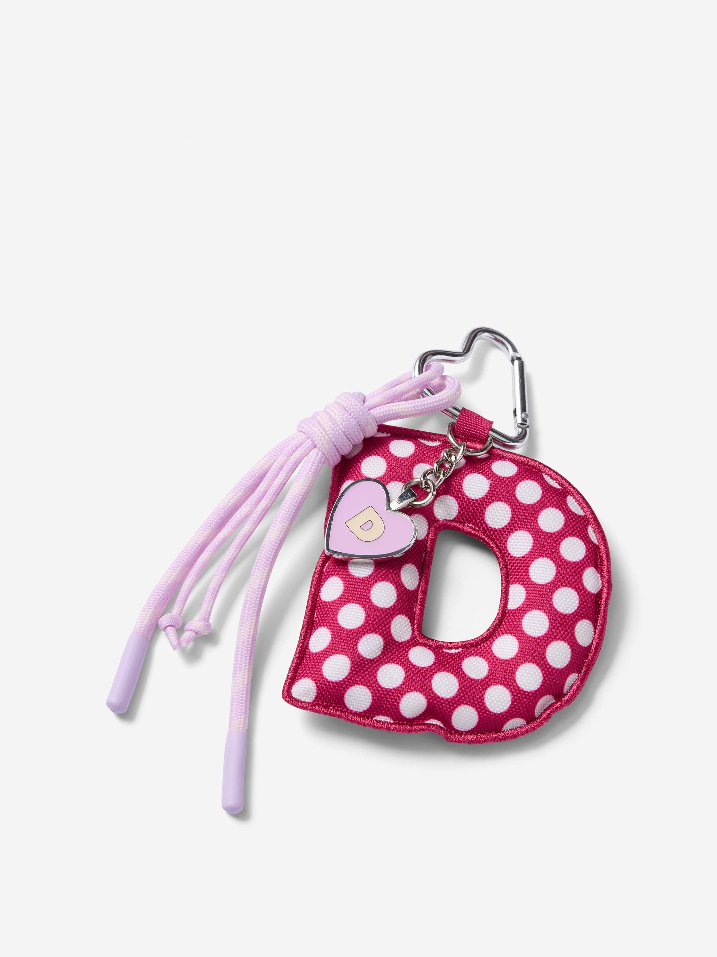 Heart Puff Alphabet Bag Charm