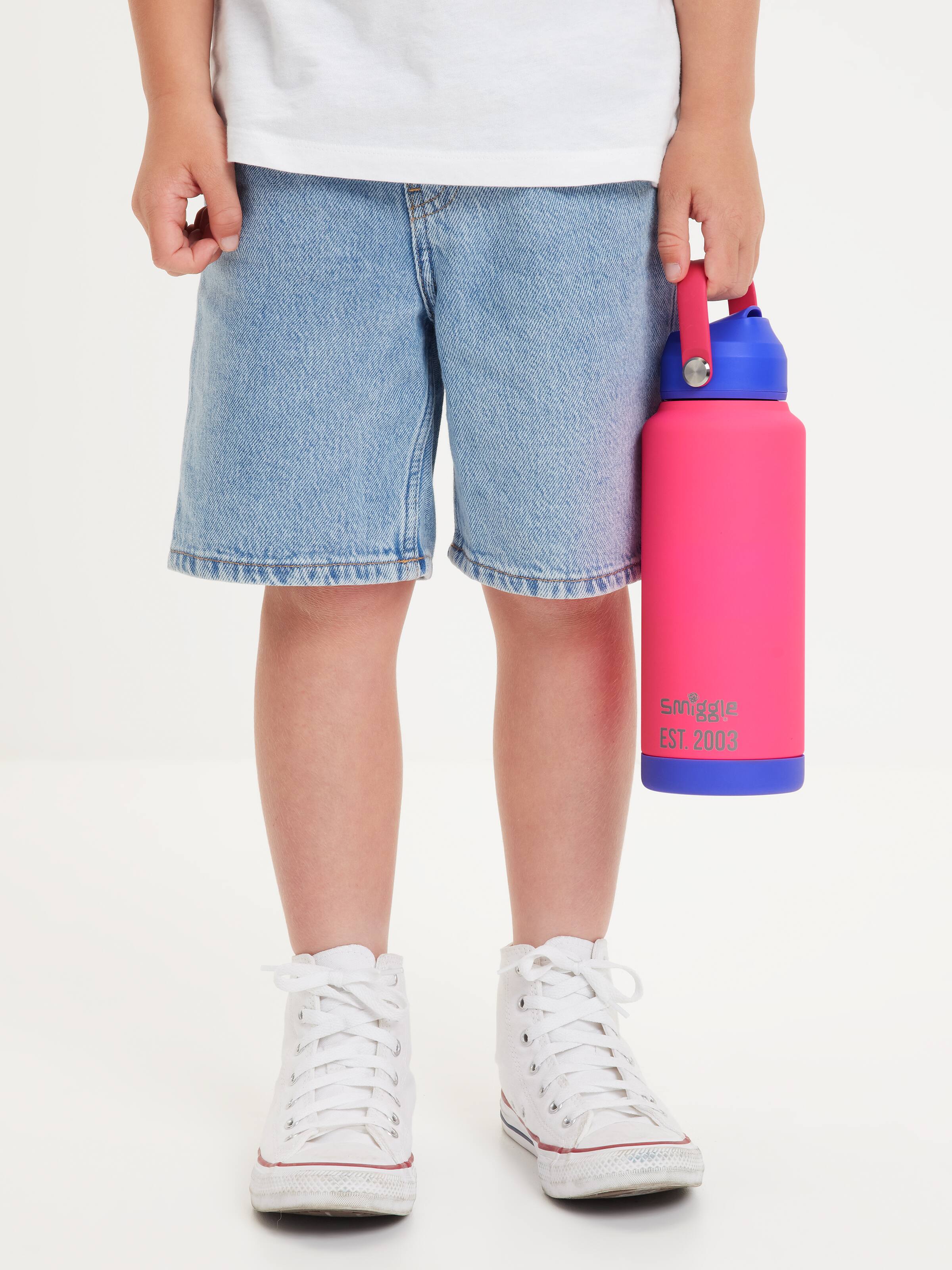 Neon Squiggle Insulated Stainless Steel Drink Bottle 1L