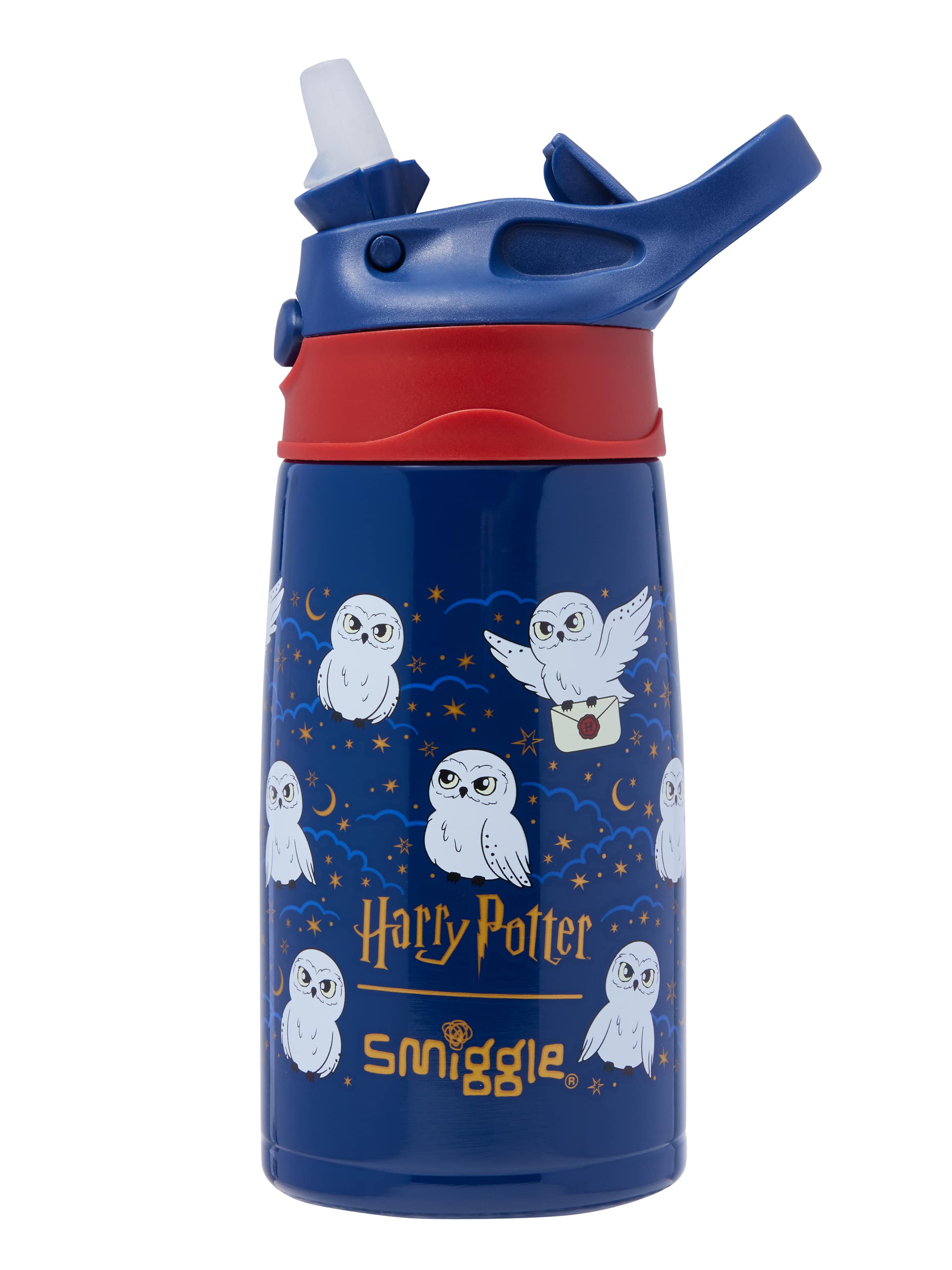 Image for Hedwig Junior Stainless Steel Flip Drink Bottle 400Ml from Smiggle