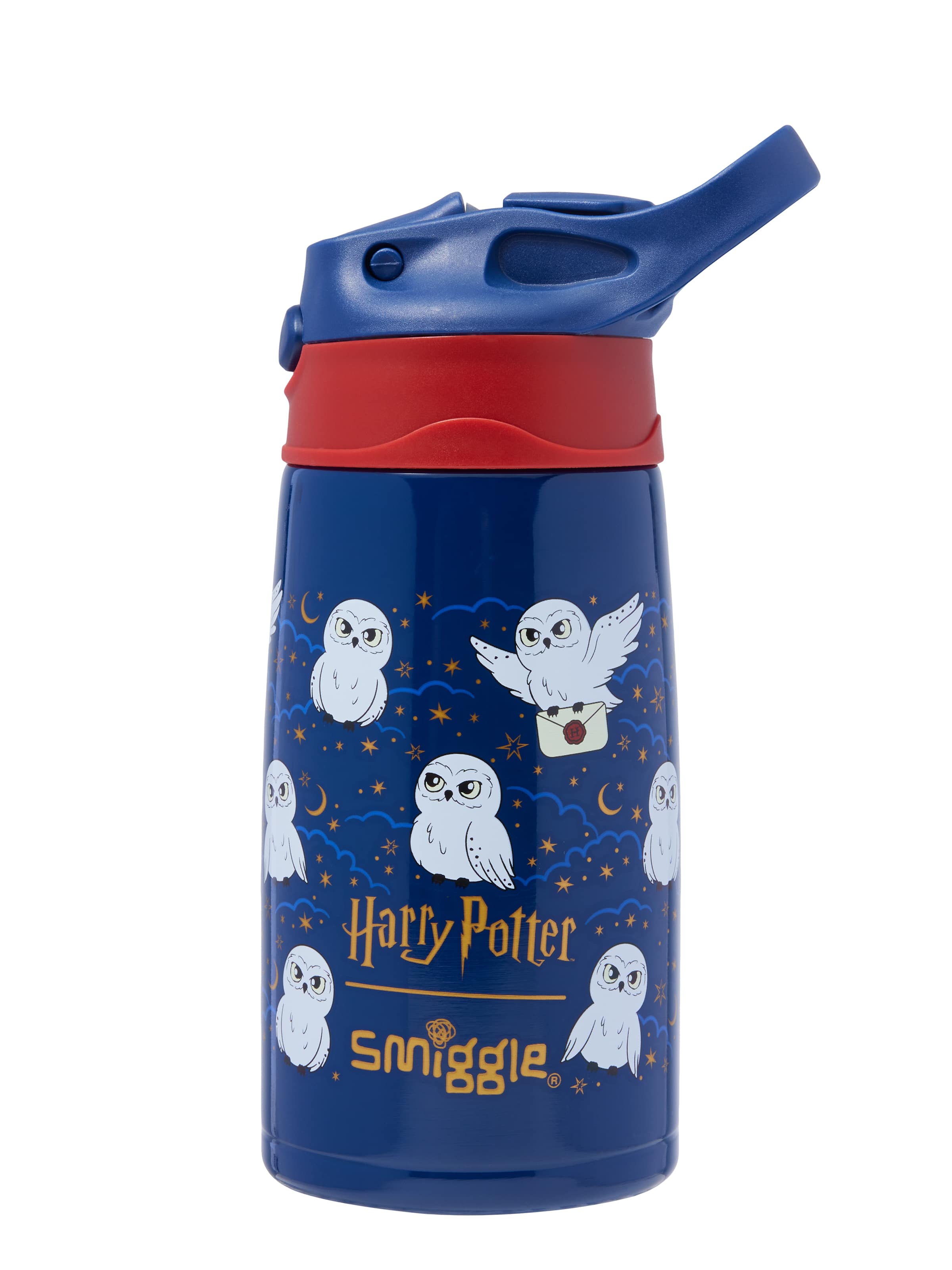 Image for Hedwig Junior Stainless Steel Flip Drink Bottle 400Ml from Smiggle