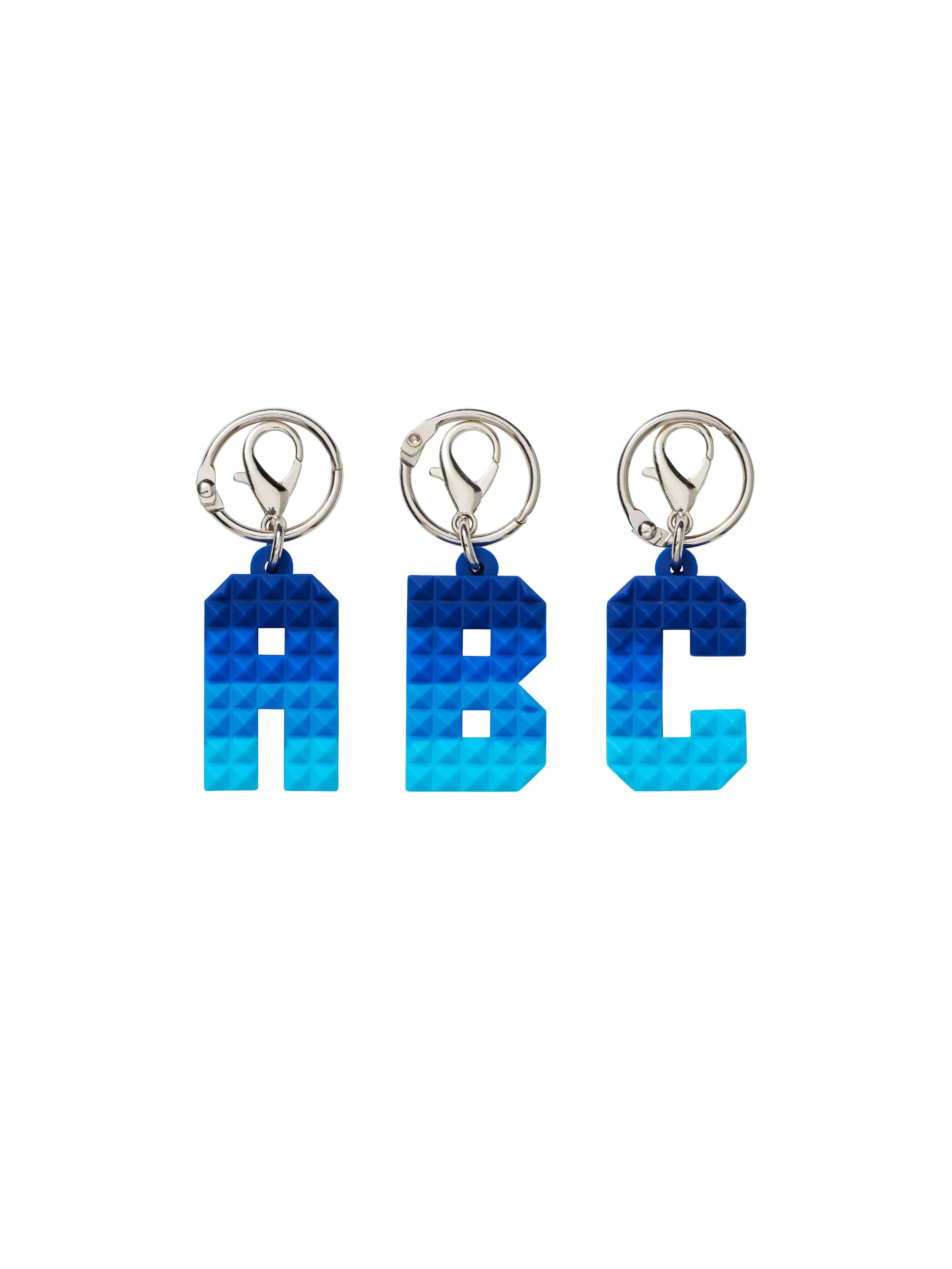 Spikey Blue Add-On Mini Alphabet Keyring