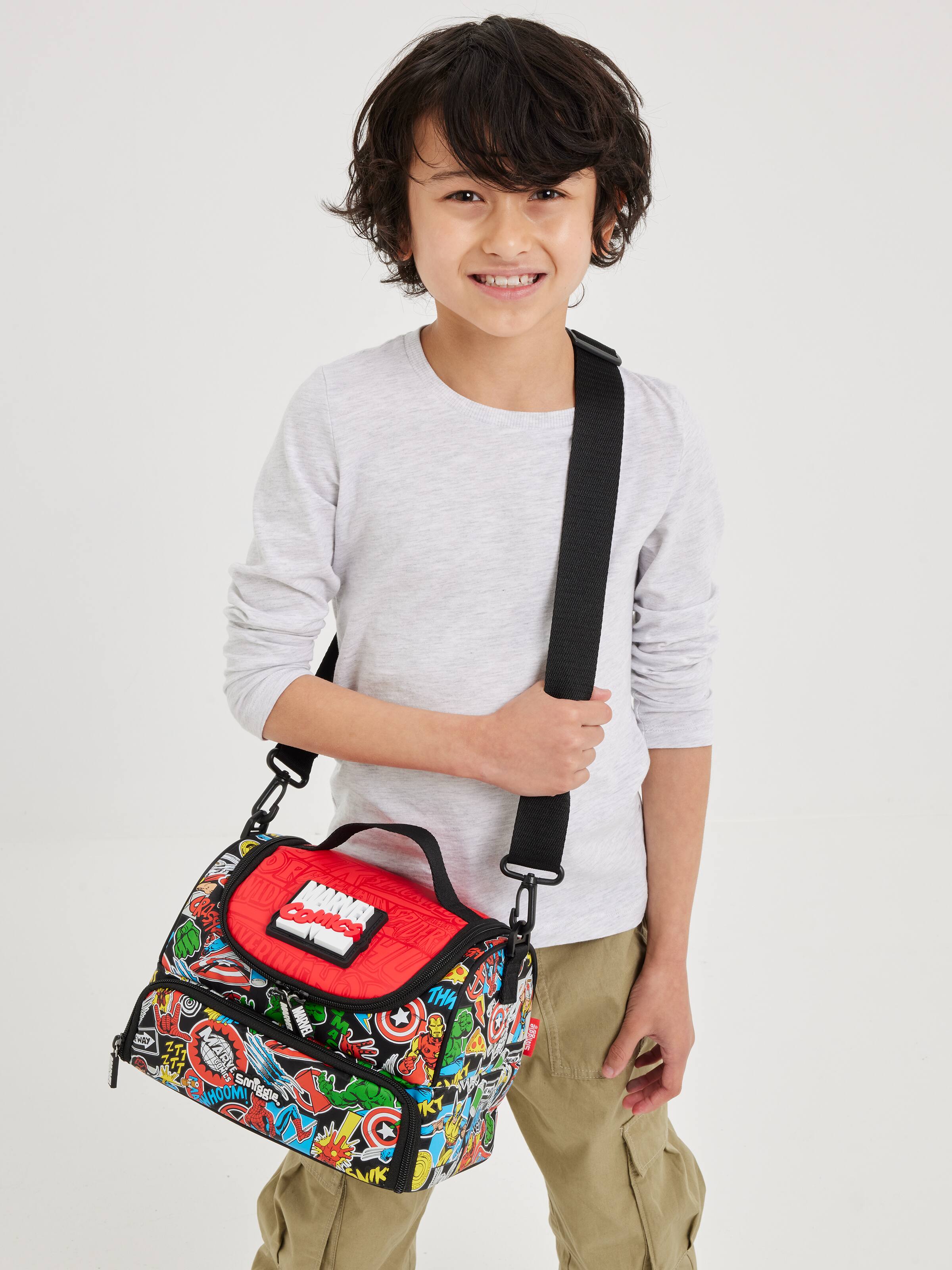 Marvel Large Double Compartment Lunchbox With Strap