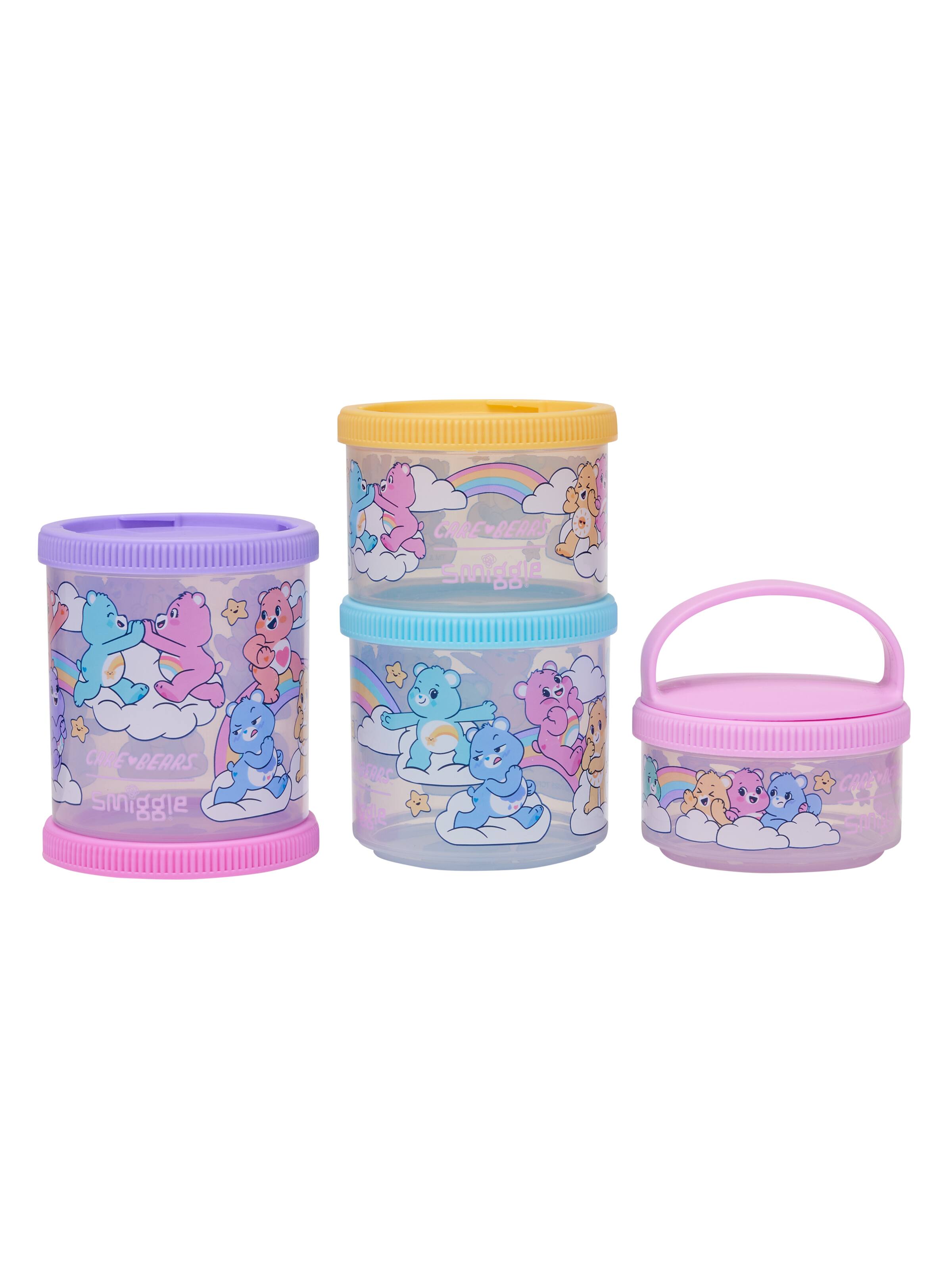 Care Bears Large Snack & Stack Containers X4