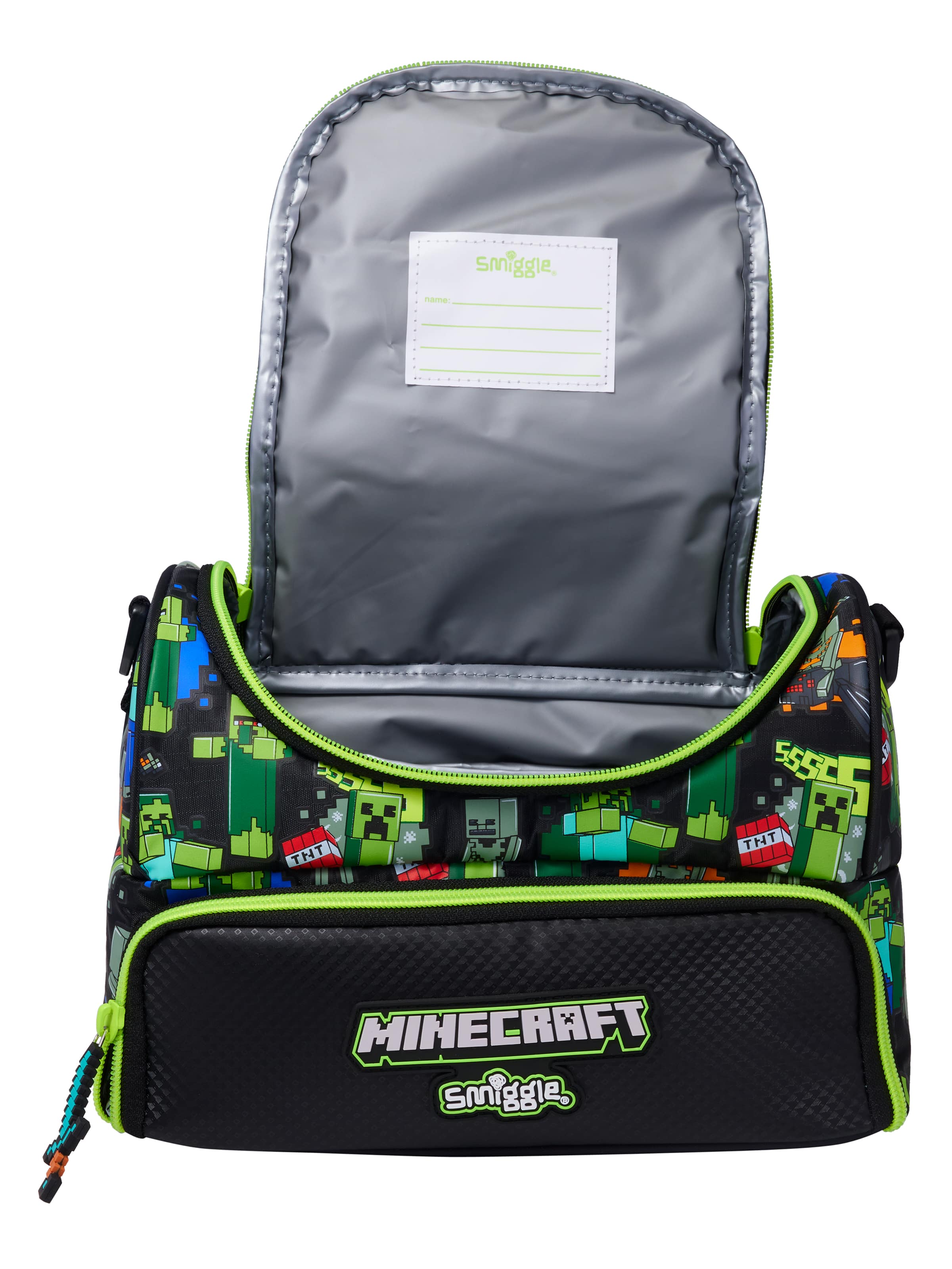 Minecraft Double Pocket Lunchbox With Strap