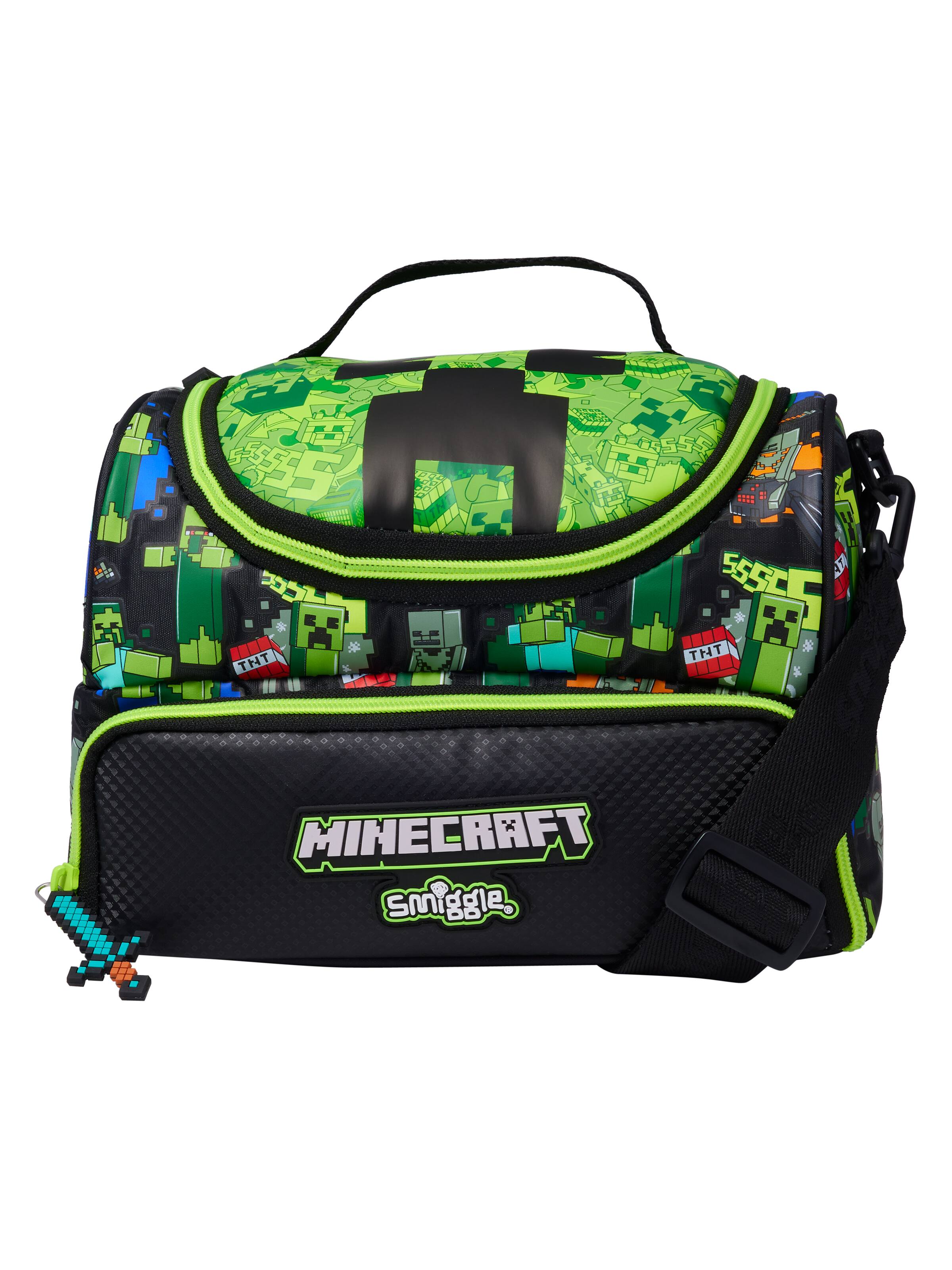 Minecraft Double Pocket Lunchbox With Strap