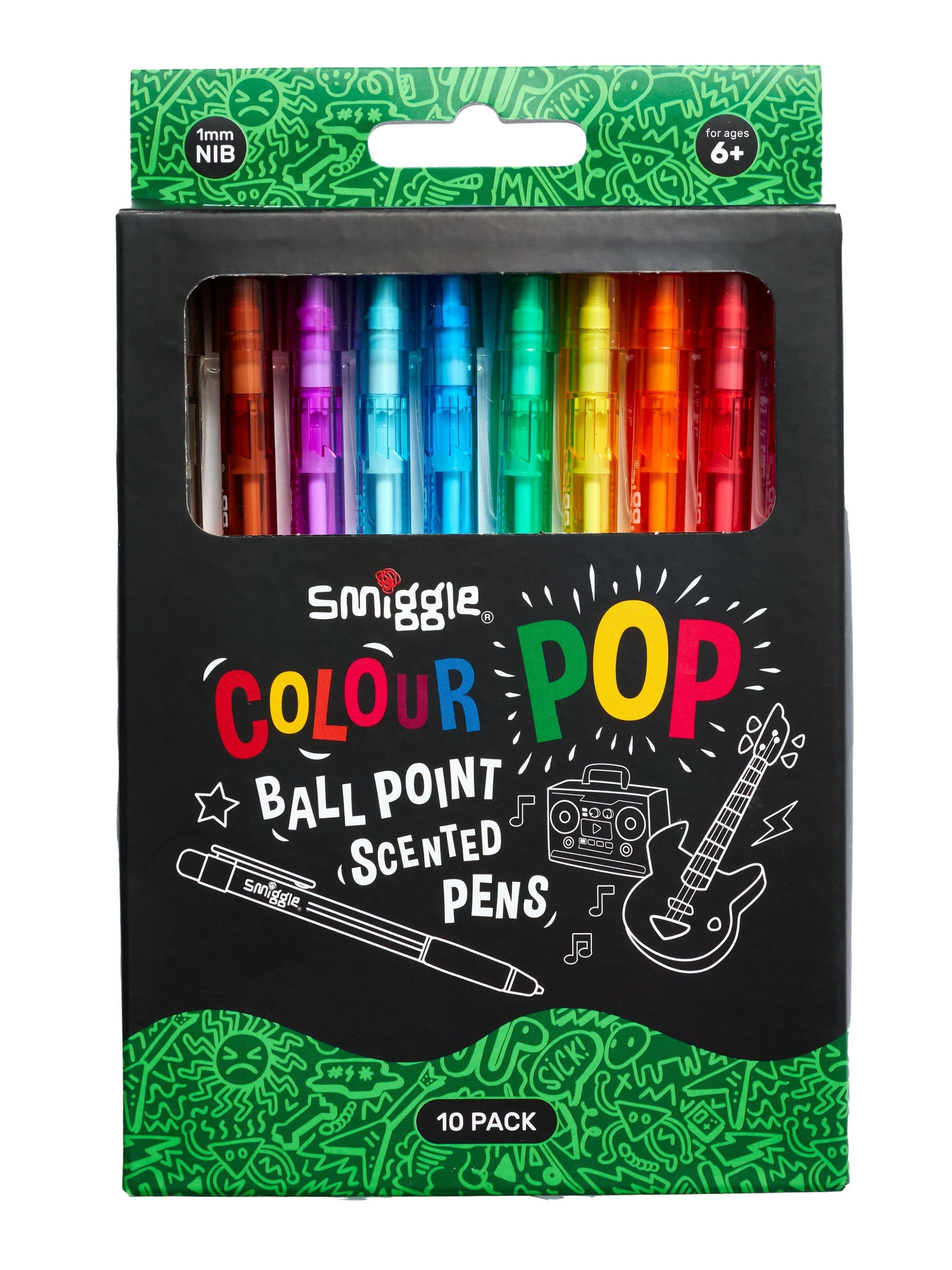 Image for Colour Pop Ball Point Scented Pens X10 from Smiggle