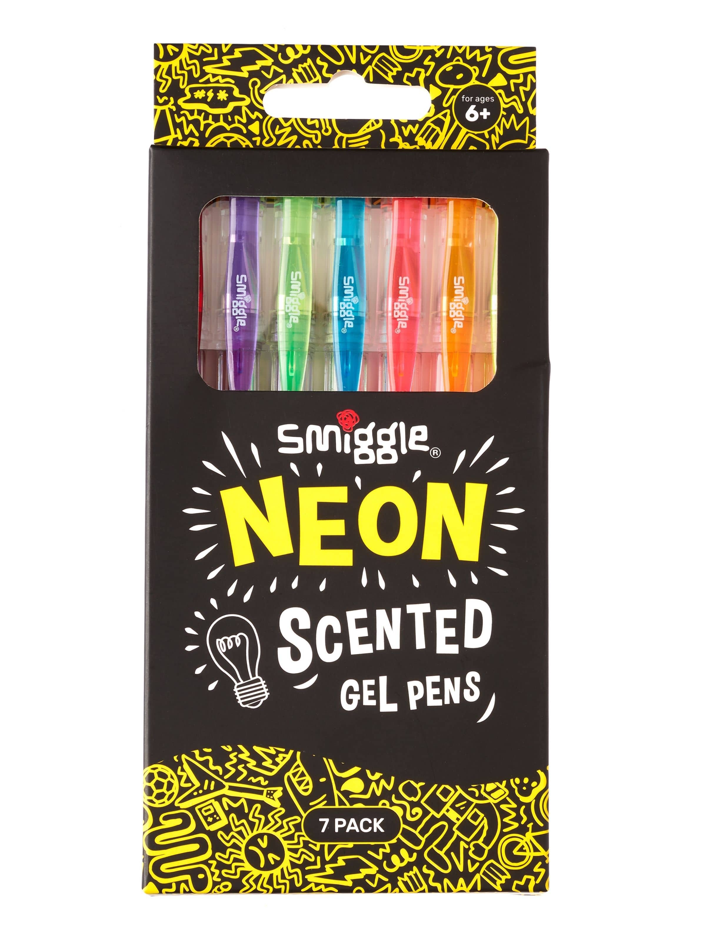Image for Neon Scented Gel Pens X7 from Smiggle