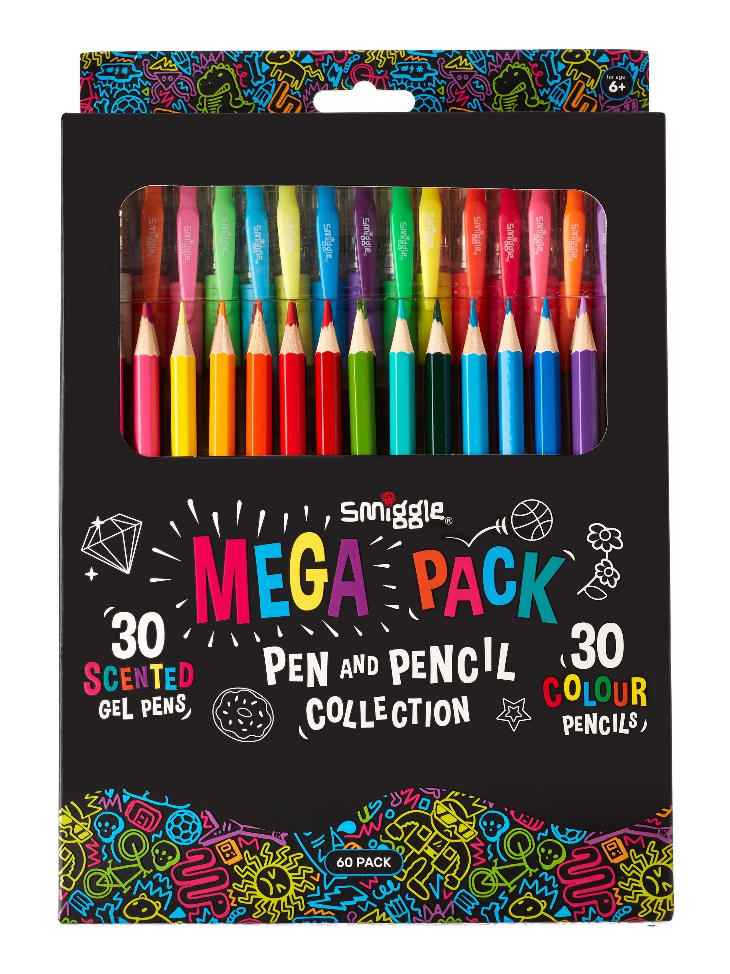 Image for Mega Pack Scented Gel Pen &amp; Pencil Collection X60 from Smiggle