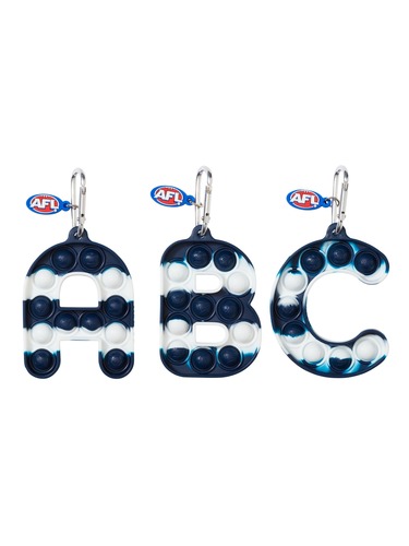 Afl Geelong Cats Popem Popit Poppies Scented Alphabet Keyring                                                                   