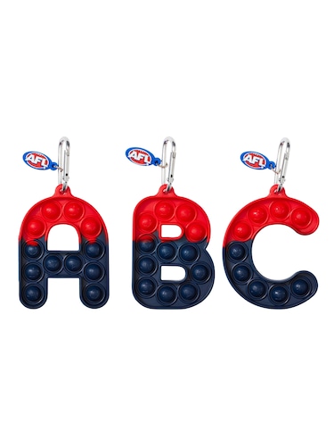 Afl Melbourne Demons Popem Popit Poppies Scented Alphabet Keyring                                                               