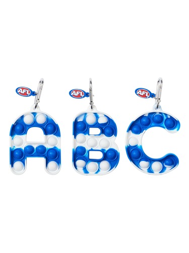 Afl North Melbourne Popem Popit Poppies Scented Alphabet Keyring                                                                